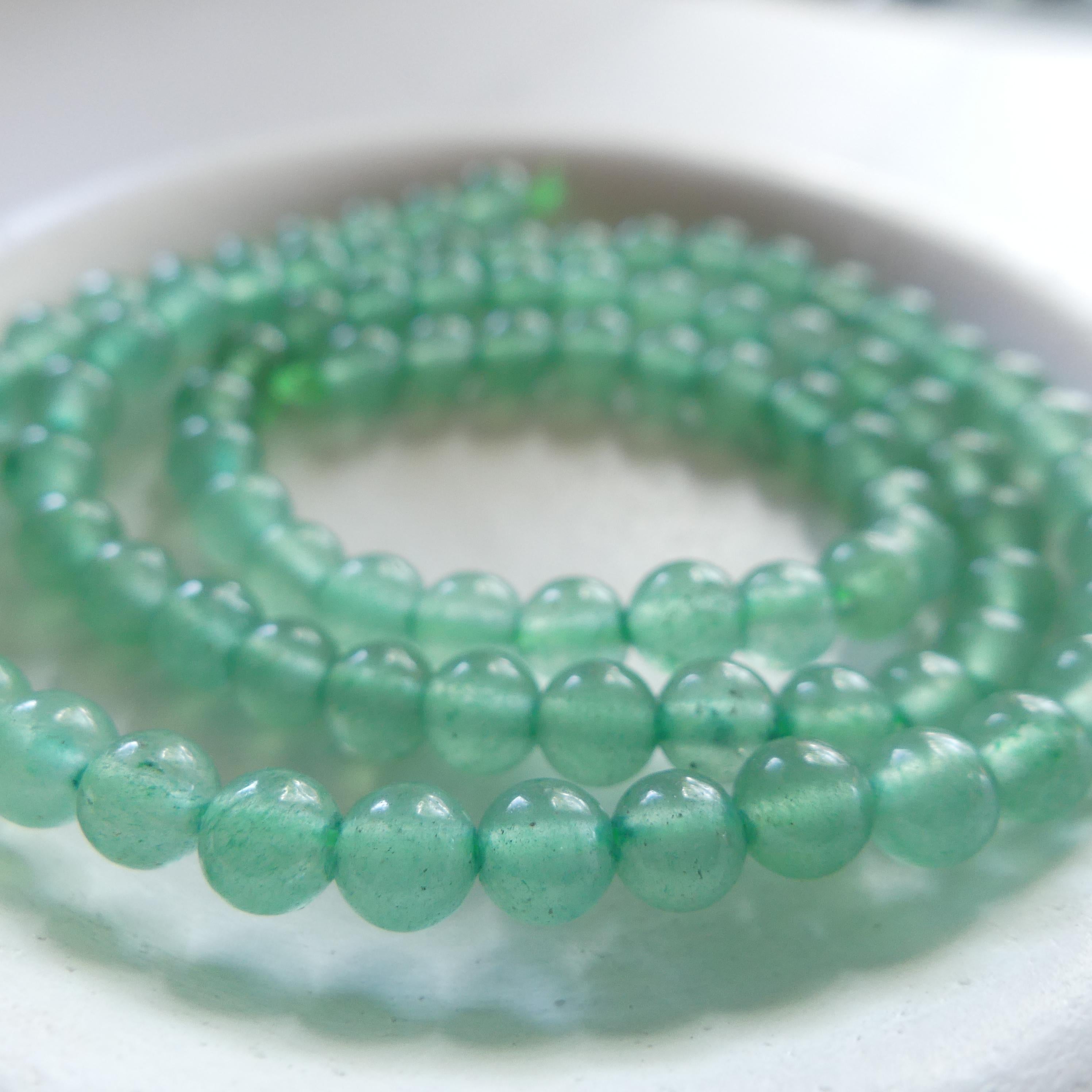 4mm AAA Green Aventurine Smooth Beads 15" Green Natural Aventurine Gemstone Beads Beading Crafter Gift DIY jewelry