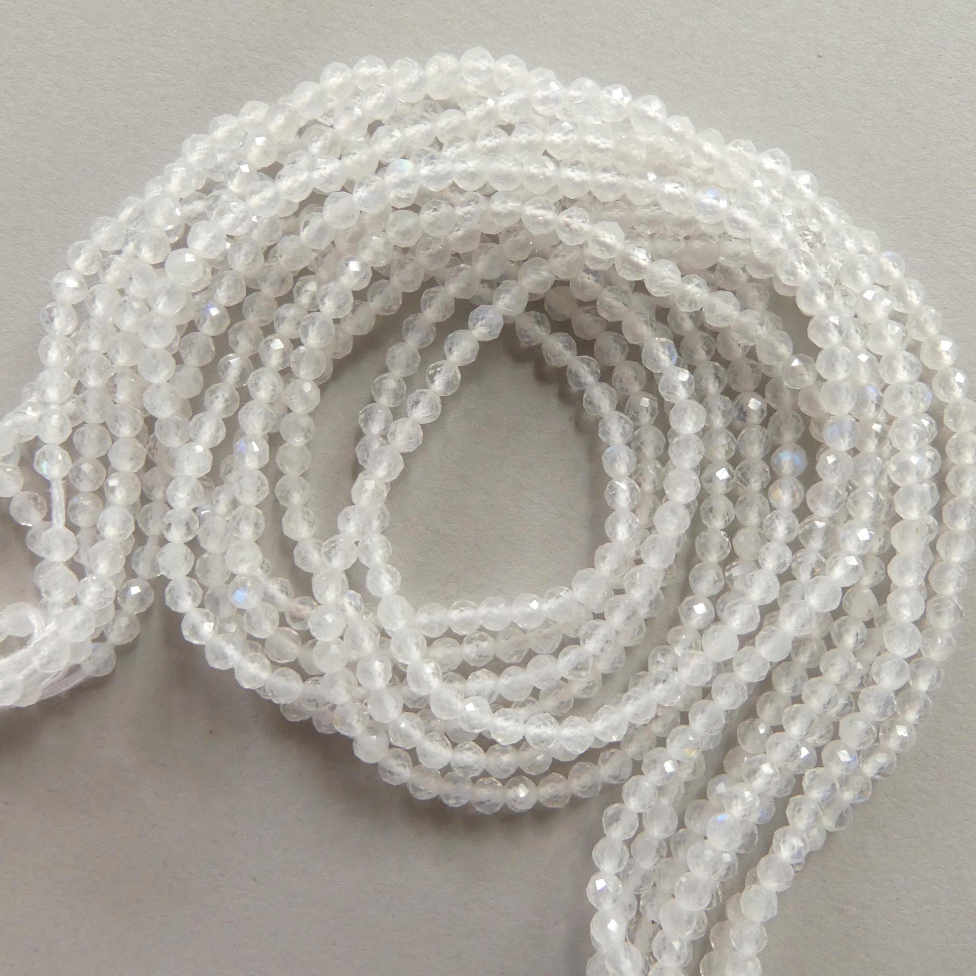 2.5mm 3mm AA Rainbow Moonstone Faceted Beads 12.5" Moonstone Gemstone Beads Beading Crafter Gift June Birthstone DIY Jewelry Fertility Stone