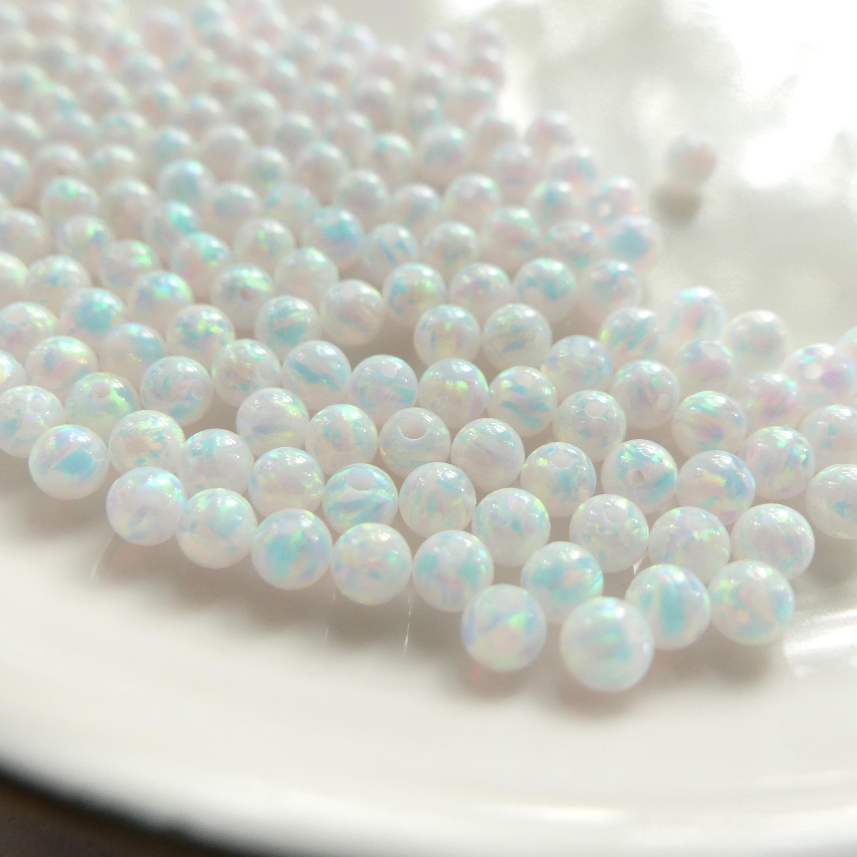 3mm White Opal Beads Fully Drilled for Jewelry Making Beading Crafter Gift Beads October Birthstone