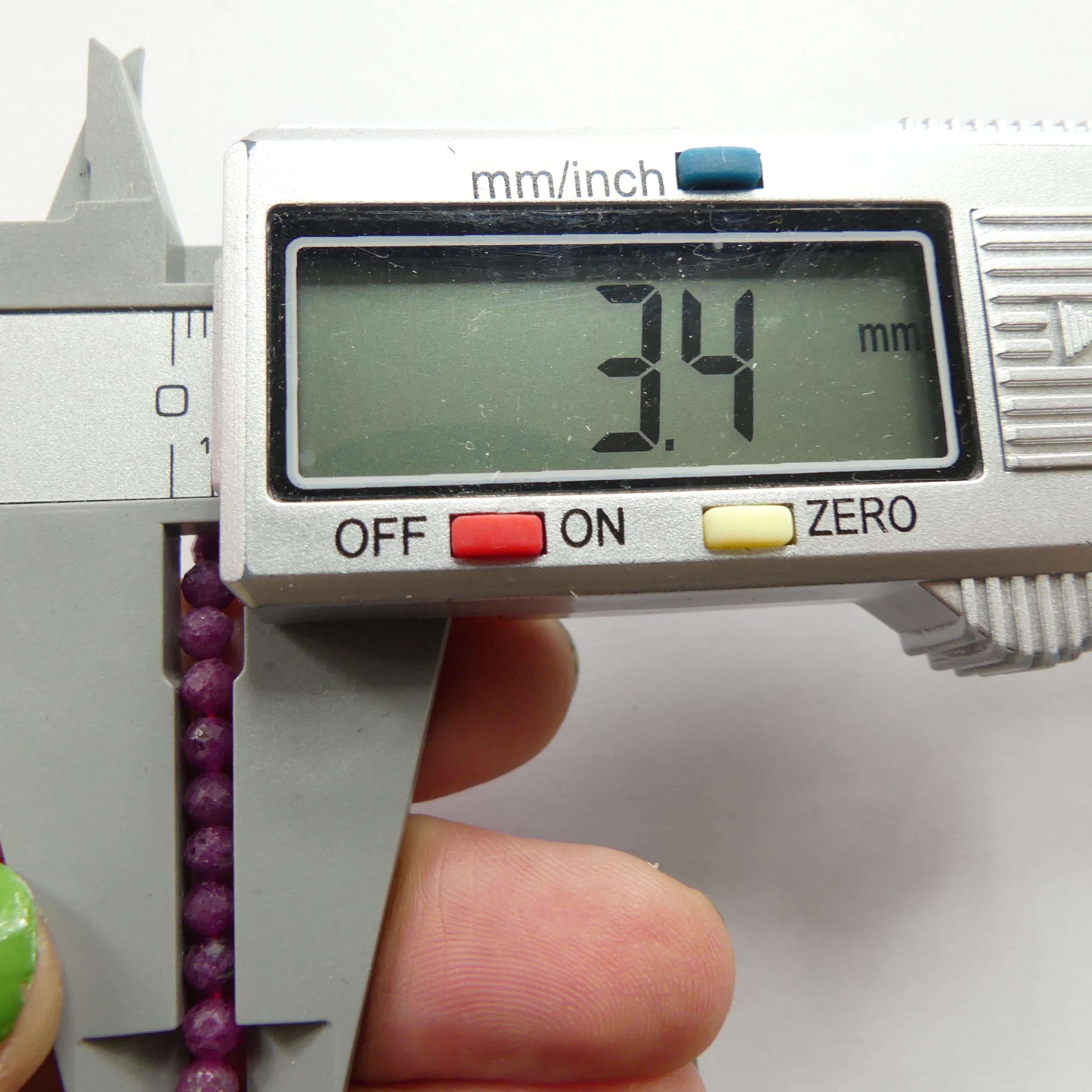 3mm Ruby Beads Faceted Beads 15" Natural Ruby Pink Purple Ruby Gemstone Beads Beading Crafter Gift July Birthstone DIY Jewelry