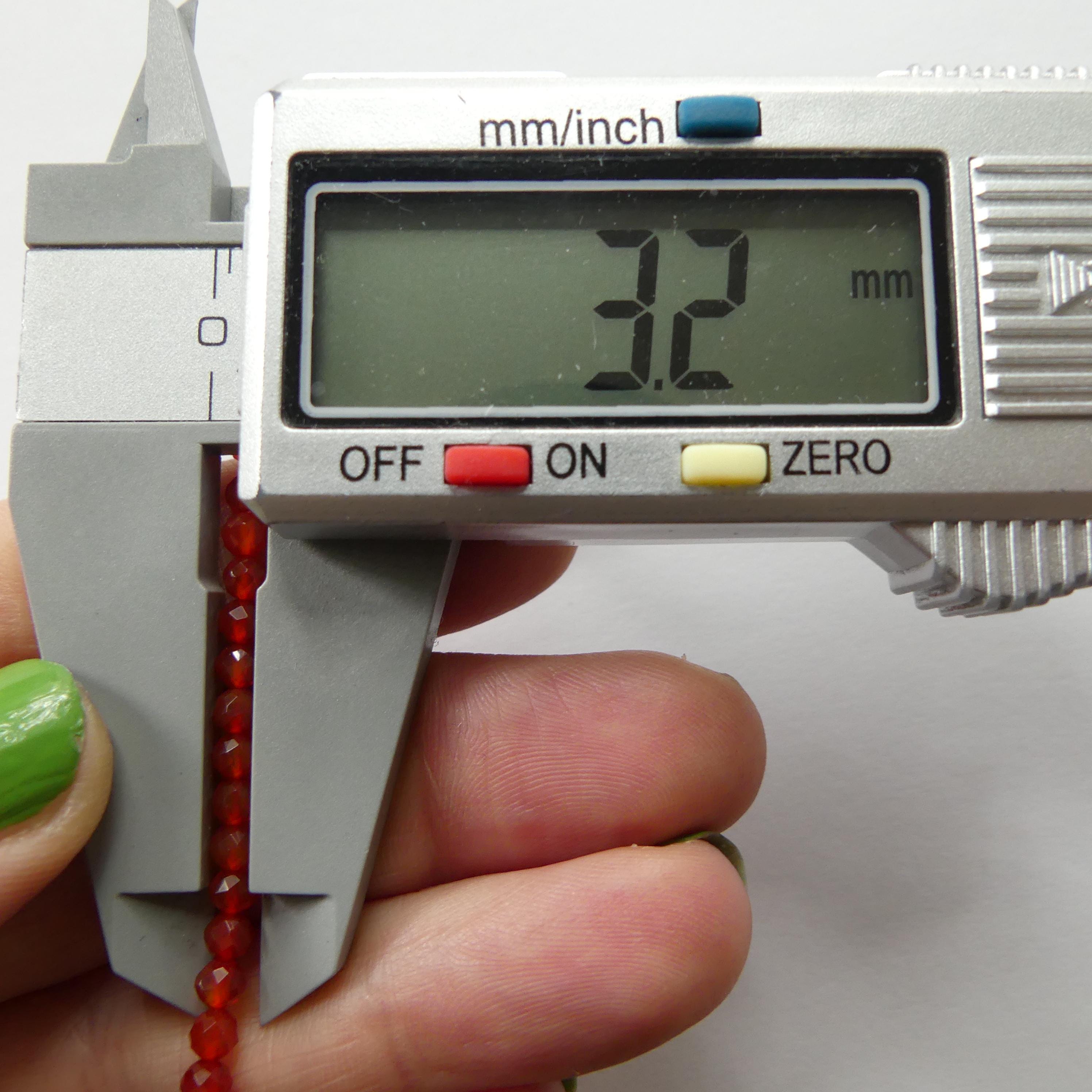 3mm Red Agate Faceted Beads 15" Genuine Red Agate Gemstone Beads Jewelry Making Beading Craft Gift Self-Love Abundance