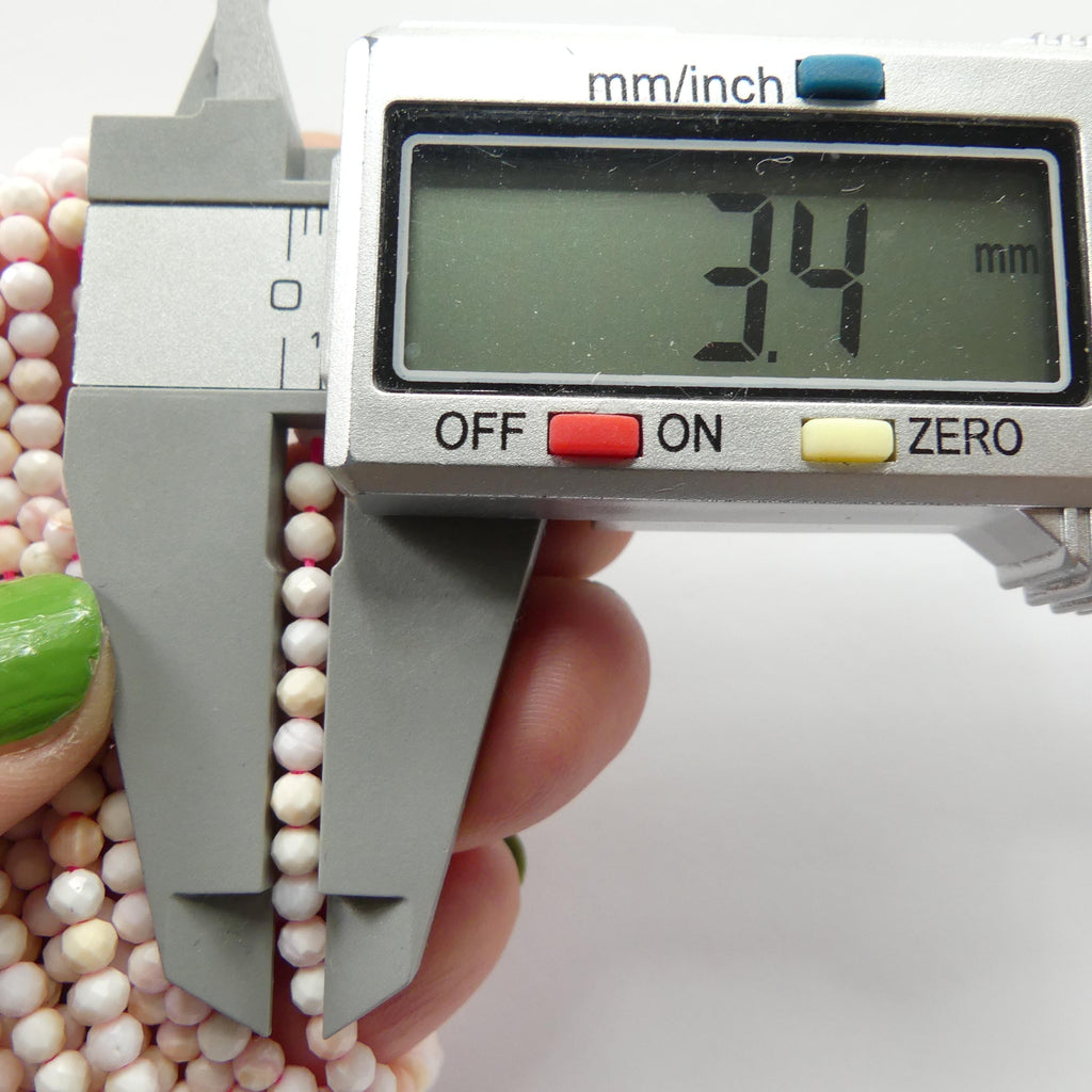 3mm Natural Queen Conch Beads Micro Faceted Genuine Shell Beads 15" Gemstone Jewelry Making Gift for crafter