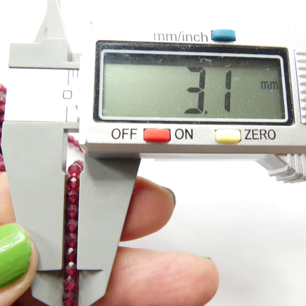 3mm AAA Pyrope Garnet Beads Micro Faceted Beads 15" Natural Red Garnet Gemstone Beads Beading Crafter Gift January Birthstone