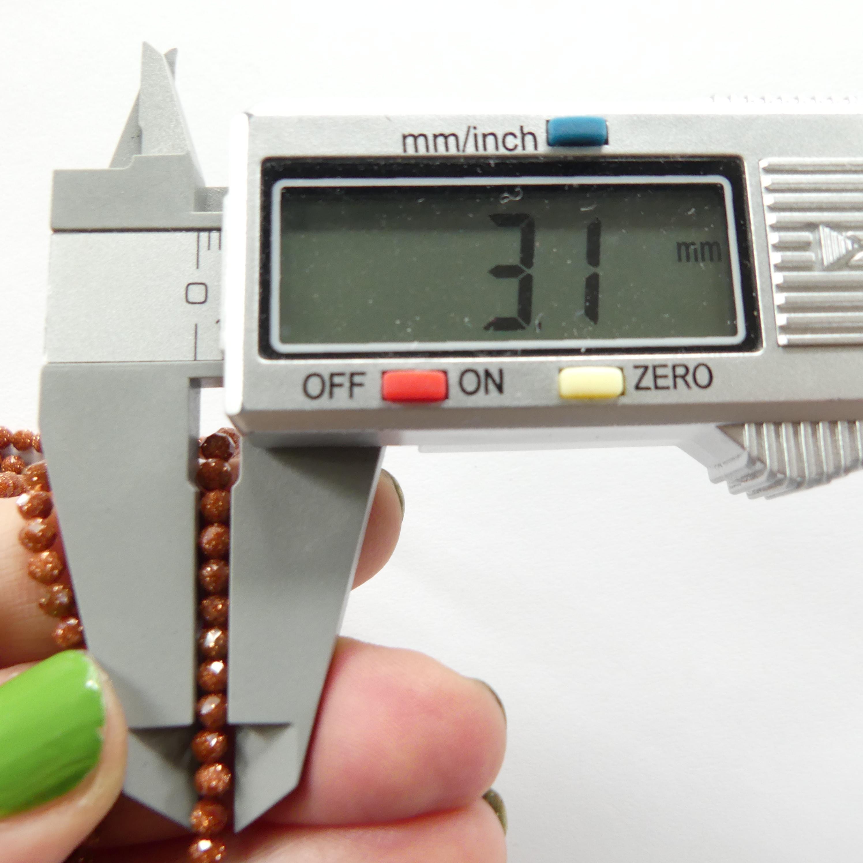 3mm Goldstone Faceted Beads 15" Orange Red Genuine Sparkly Sandstone Gemstone Beads Jewelry Making Beading Craft Gift Self Love Abundance