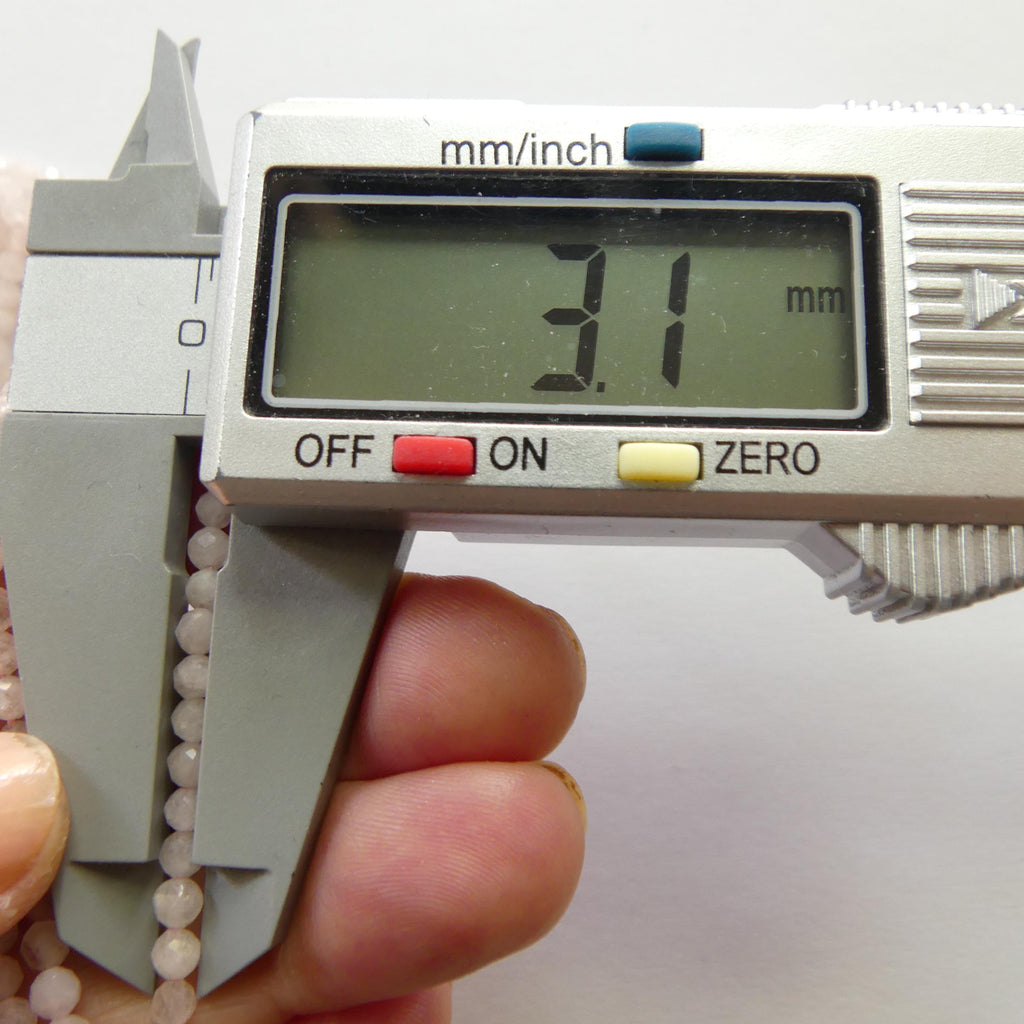 3mm Pink Morganite Beads Micro Faceted Beads 15" Natural Pale Pink Gemstone Beads Beading Crafter Gift July Birthstone DIY Jewelry