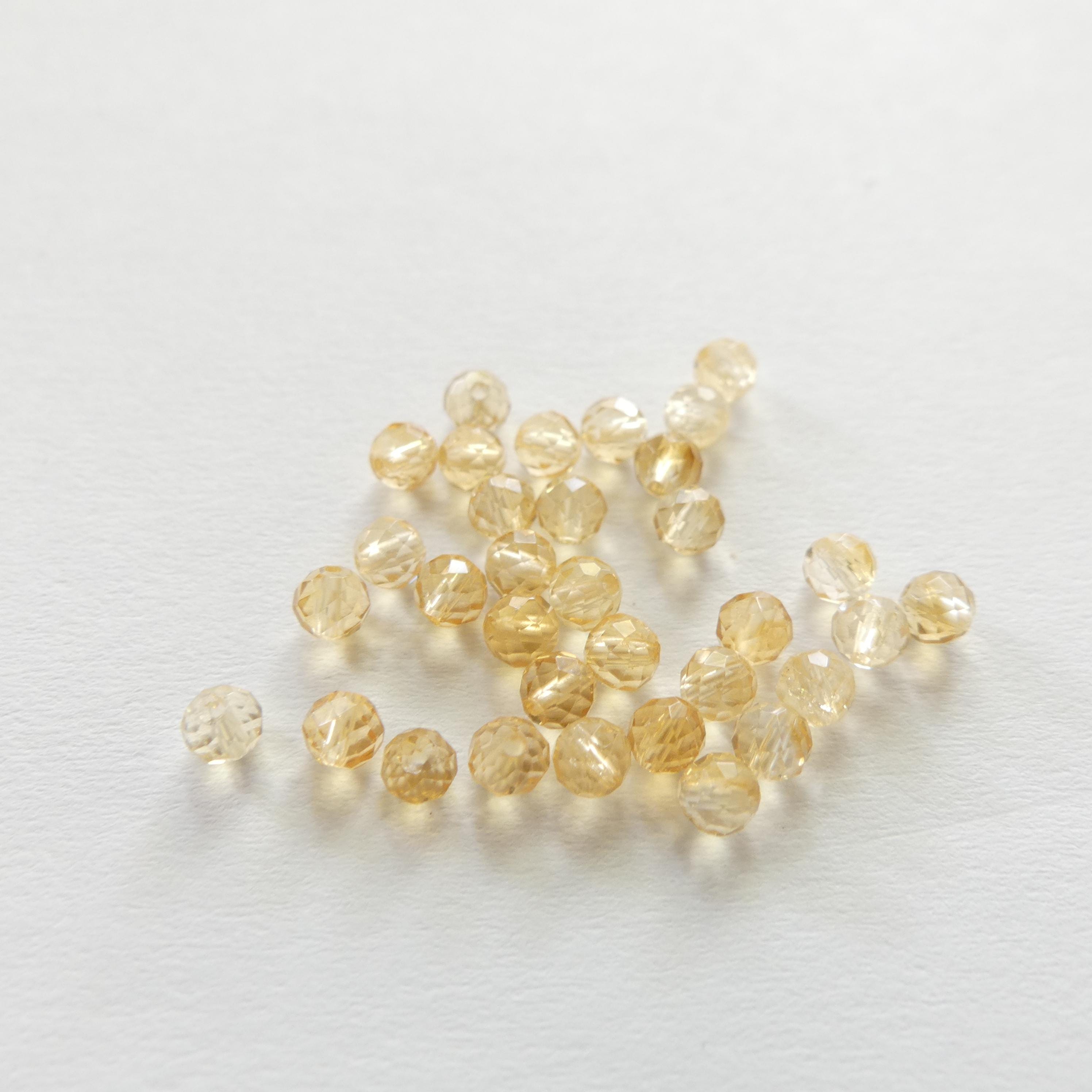 3mm Natural AAA Citrine Beads Faceted 15" Raw Genuine Gemstone Beads for Jewelry Making Beading Craft Gift Beads November Birthstone