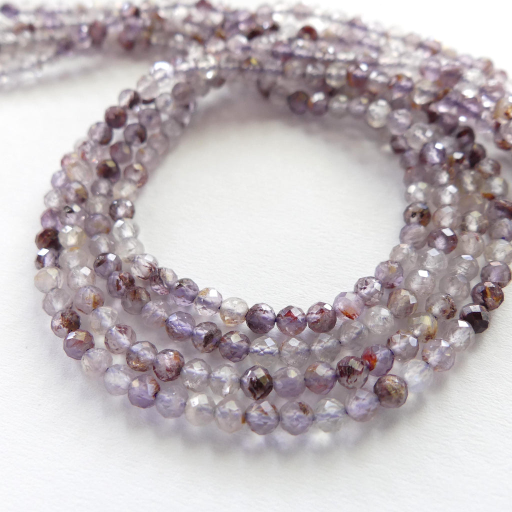 3mm Cacoxenite Faceted Beads Super Seven 7 Genuine Beads 15" Sparkly Gemstone Melody Stone Beads Beading Crafter Gift