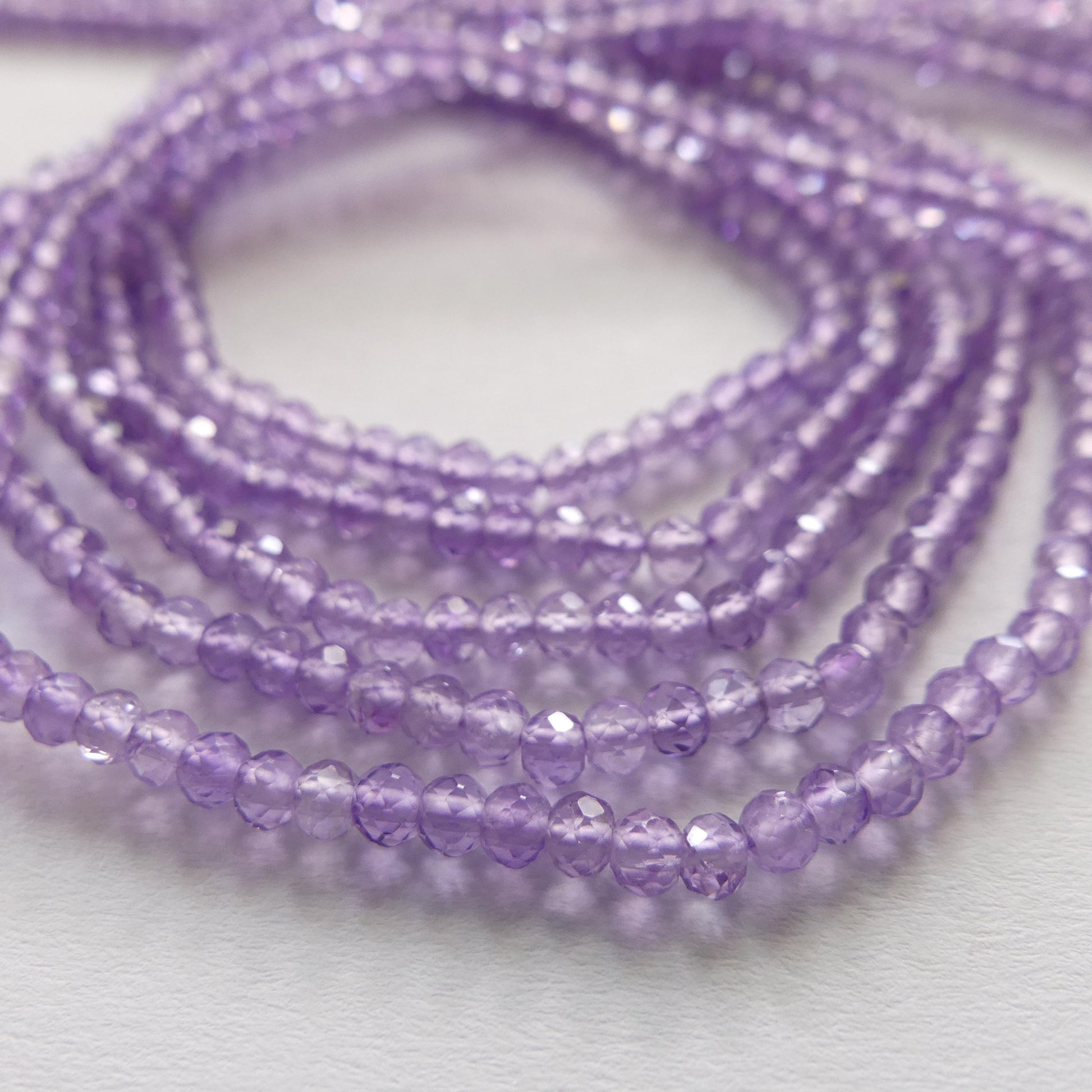 3mm AAA Rose de France Amethyst Beads Faceted Beads 12" Natural Pink Amethyst Gemstone Beads Beading Crafter Gift February Birthstone