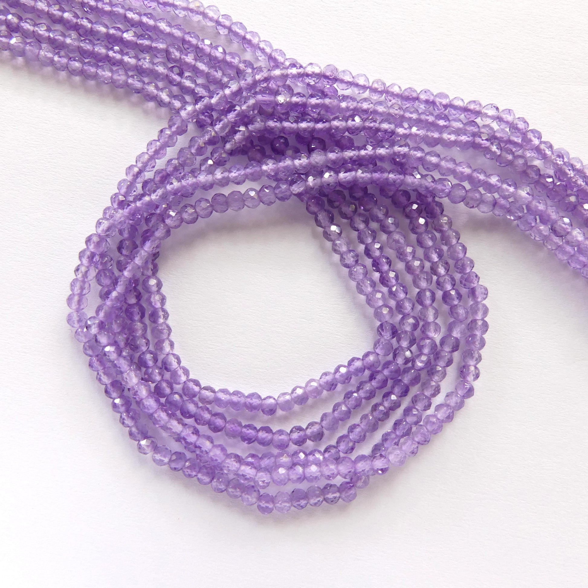 3mm AAA Rose de France Amethyst Beads Faceted Beads 12" Natural Pink Amethyst Gemstone Beads Beading Crafter Gift February Birthstone