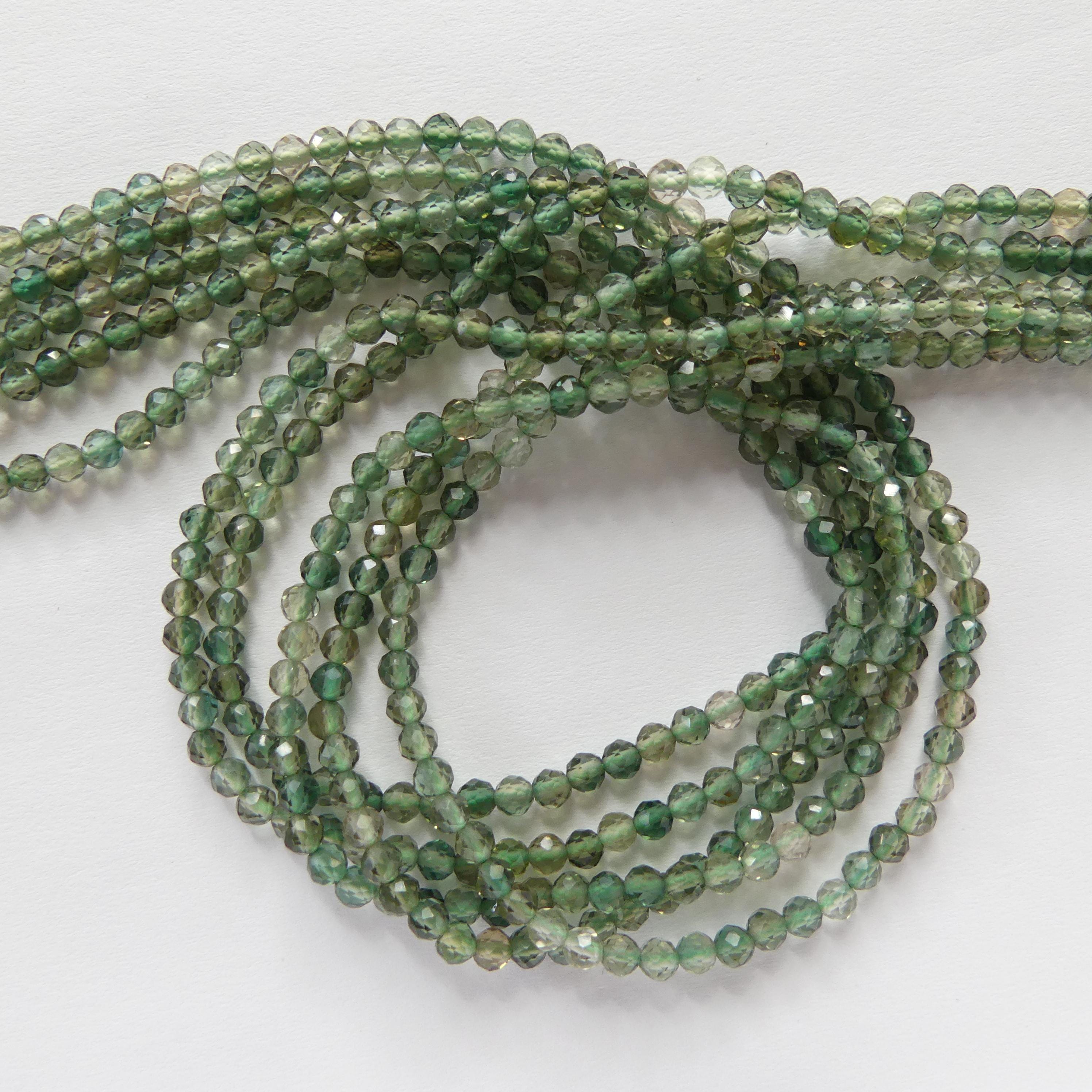 3mm Green Amethyst Beads Micro Faceted Beads 15" Green Natural Amethyst Gemstone Beads Beading Crafter Gift February Birthstone