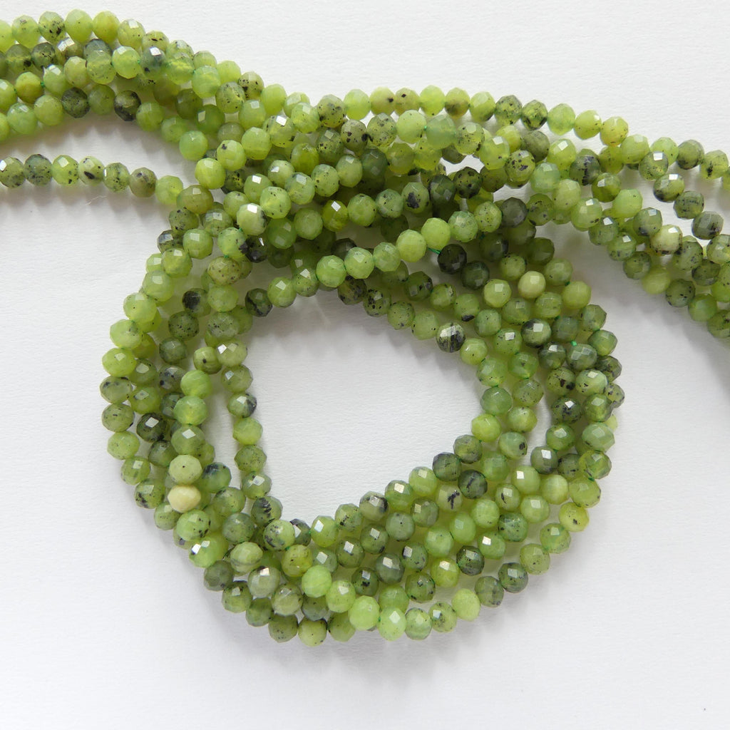 3mm AAA Canadian Jade Beads 15" Green Jade Nephrite Genuine Gemstone Beads Natural Jade for Jewelry Making Beading Craft Gift Beads