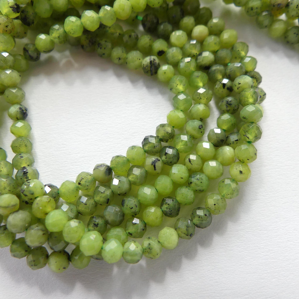 3mm AAA Canadian Jade Beads 15" Green Jade Nephrite Genuine Gemstone Beads Natural Jade for Jewelry Making Beading Craft Gift Beads