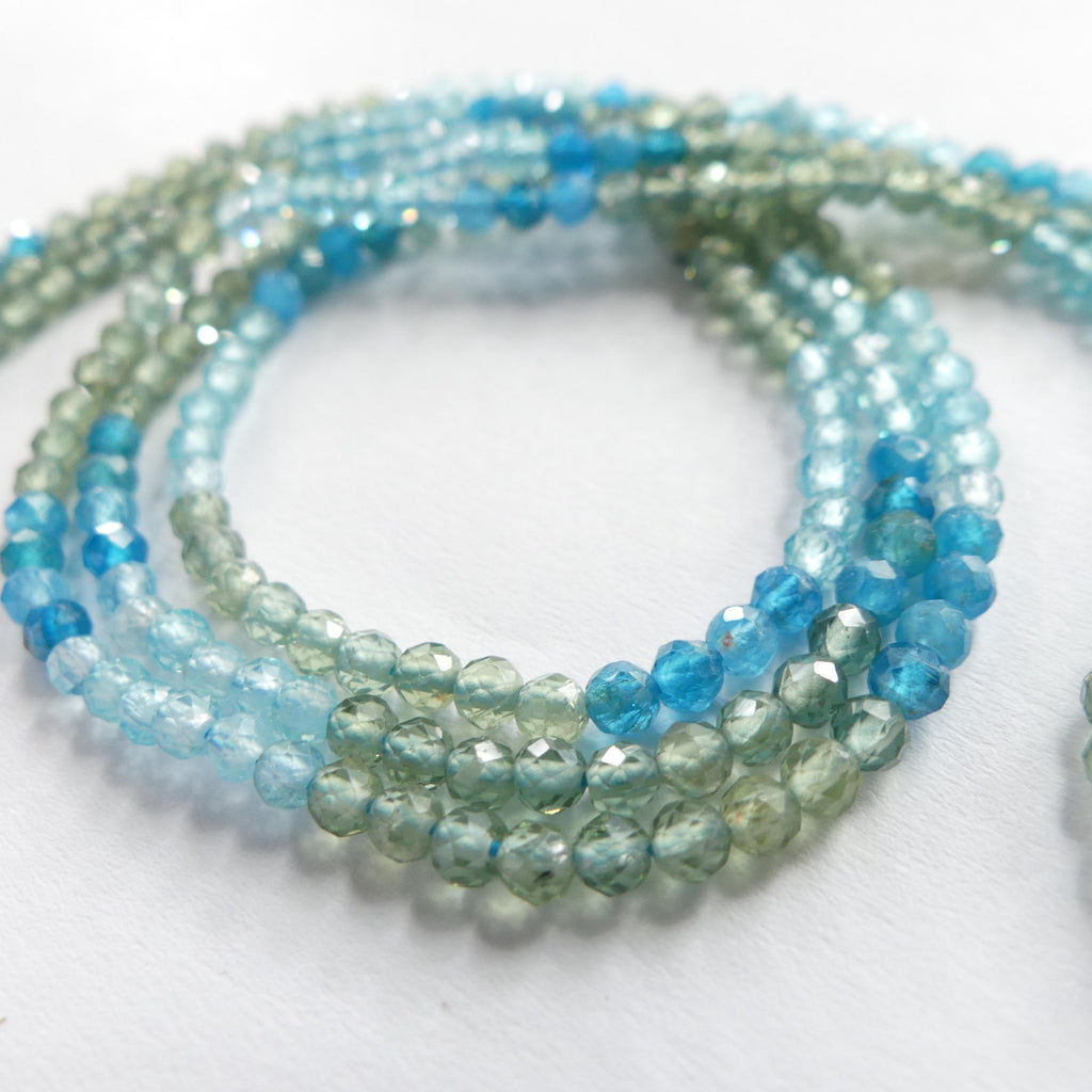 3mm AAA Apatite Faceted Beads Multi Color Apatite 15" Genuine Gemstone Sky Apatite Neon Beads DIY Jewelry Making Beading Craft Gift Beads