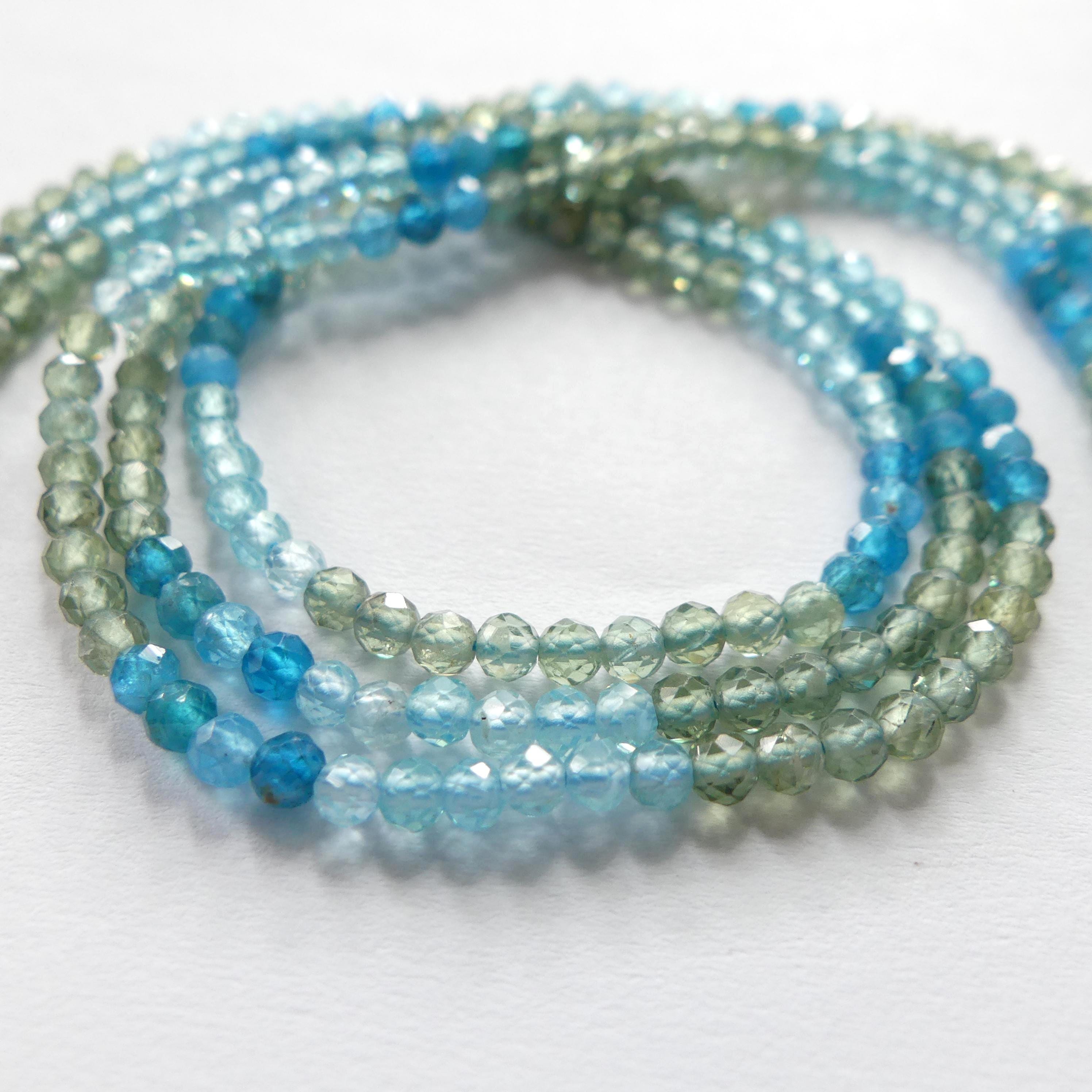 3mm AAA Apatite Faceted Beads Multi Color Apatite 15" Genuine Gemstone Sky Apatite Neon Beads DIY Jewelry Making Beading Craft Gift Beads