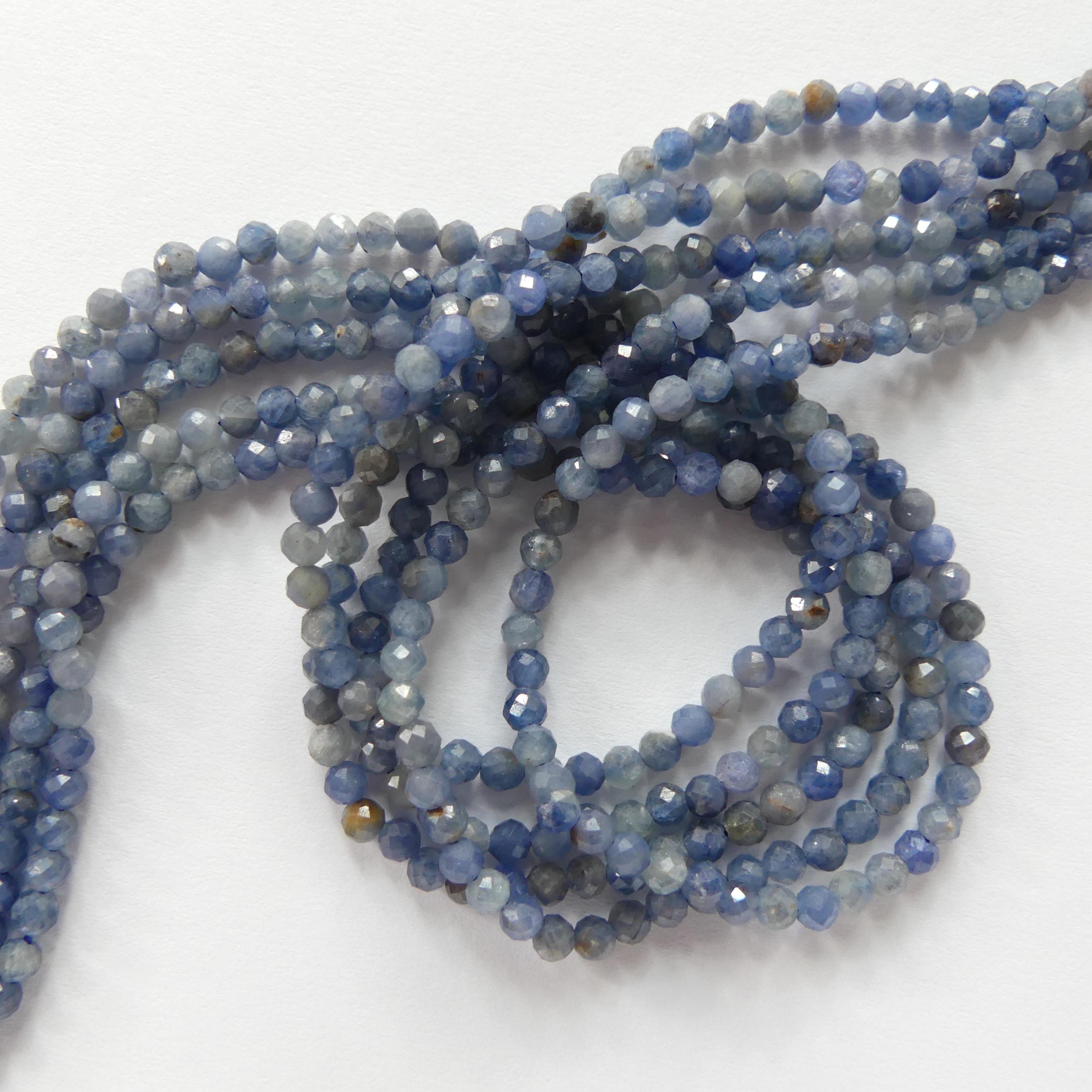 3mm Sri Lanka Sapphire Beads Faceted 15" Medium Blue Sapphire Genuine Gemstone Beads Jewelry Making Beading Craft Gift September Birthstone