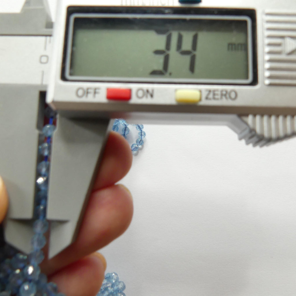 3mm AAA Santa Maria Aquamarine Beads Faceted 15" Natural Genuine Gemstone Beads for Jewelry Making Beading Craft Gift Beads March Birthstone