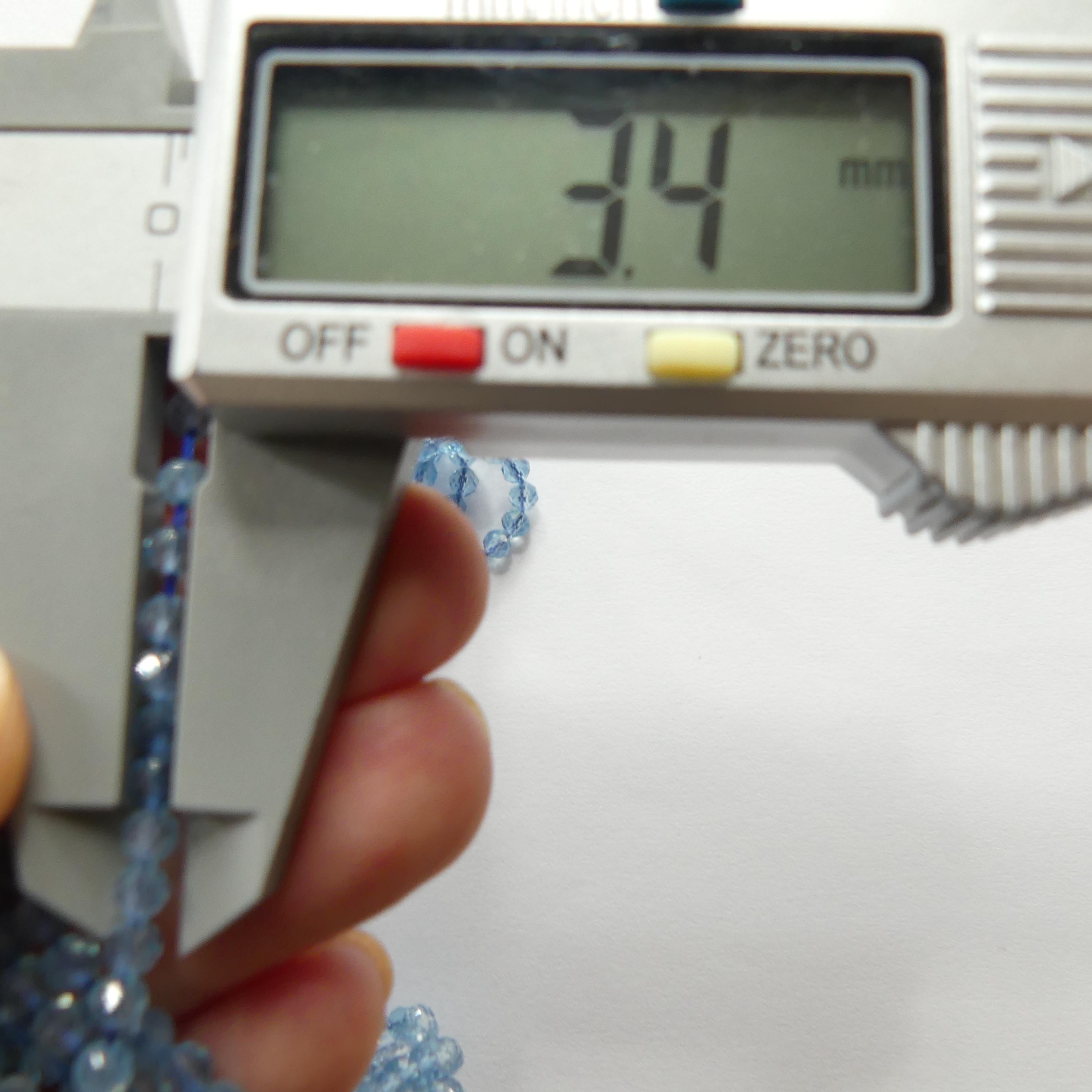 3mm AAA Santa Maria Aquamarine Beads Faceted 15" Natural Genuine Gemstone Beads for Jewelry Making Beading Craft Gift Beads March Birthstone