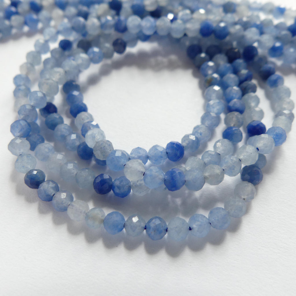 3mm Natural Blue Aventurine Beads Micro Faceted Beads 15" Natural Aventurine Gemstone Beads Beading Crafter Gift DIY jewelry