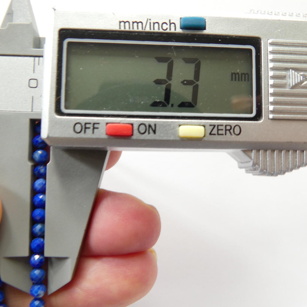 3mm Lapis Lazuli Faceted Beads 15" Selected Light Blue Lapis Gemstone Beads for Jewelry Making Beading Craft Gift Beads September Birthstone