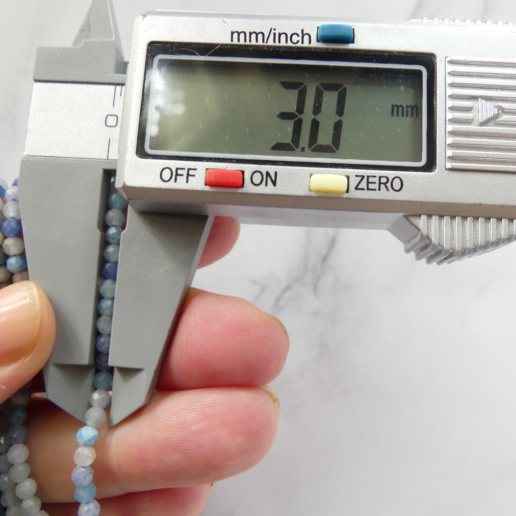 3mm Trolleite Beads Micro Faceted 15" Rare Gemstone Beads Beading Crafter Gift DIY Jewelry making Lazulite Scorzalite Quartz Mix