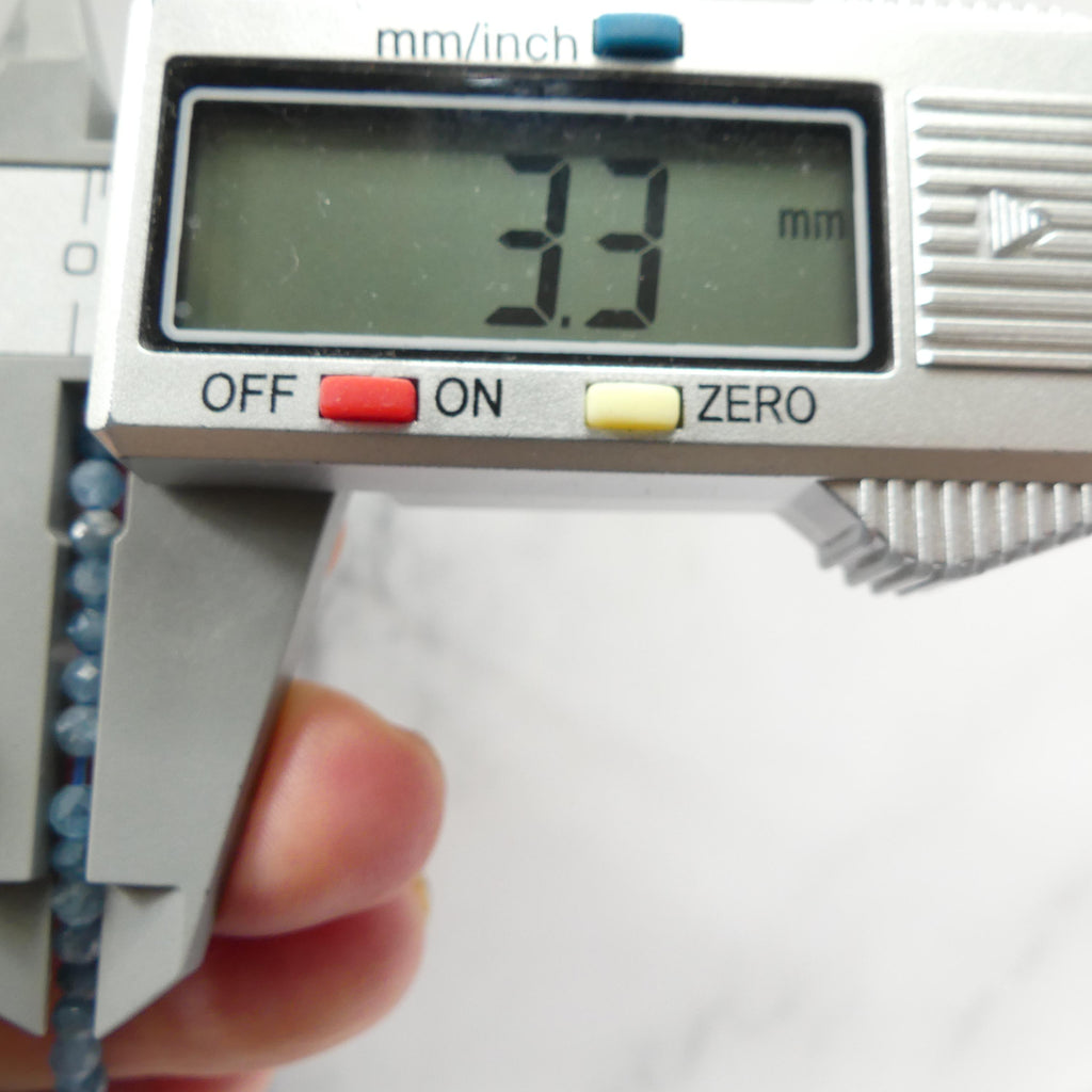 3mm Paraiba Kyanite Beads Micro Faceted Beads 15" Rare Kyanite Gemstone Beads Beading Crafter Gift