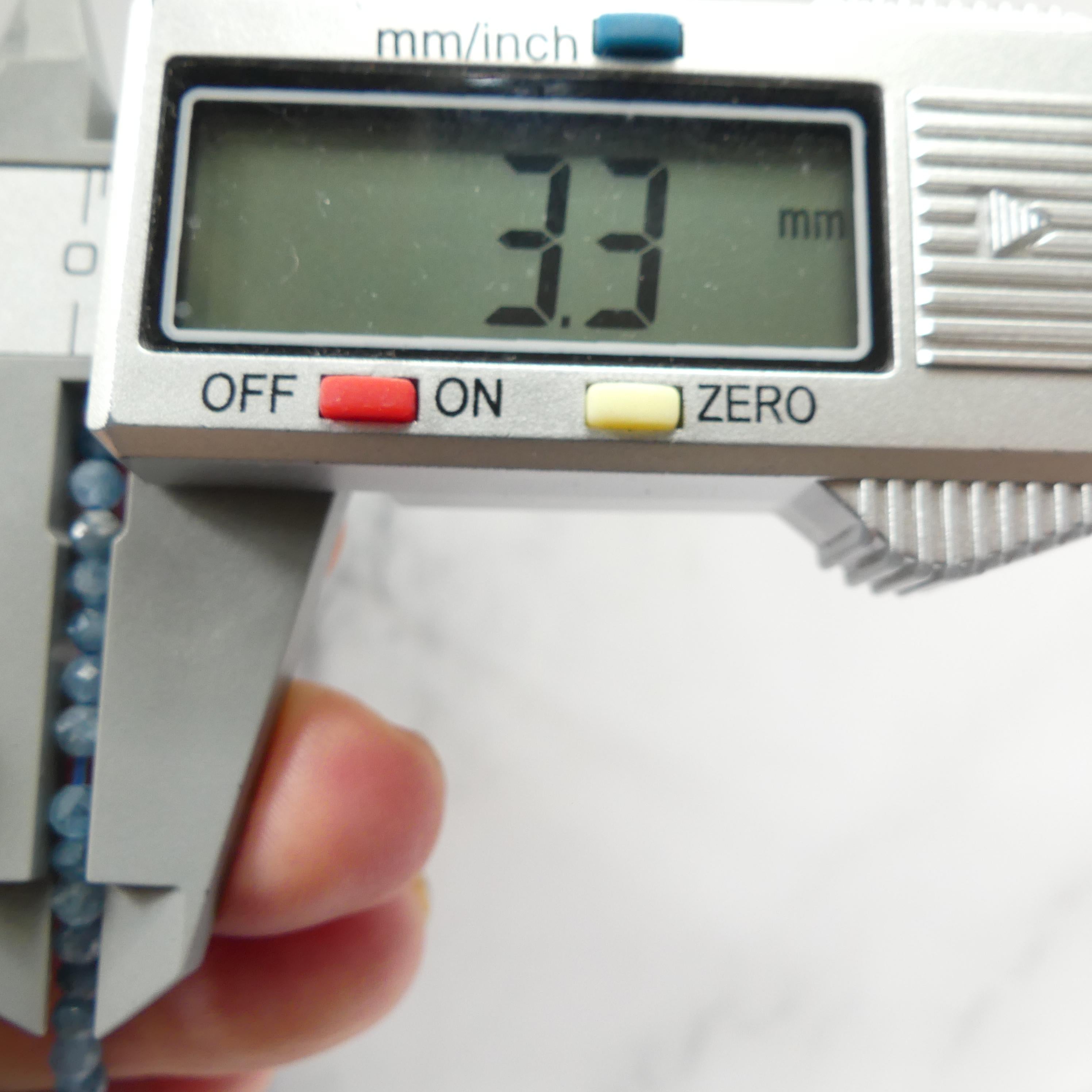 3mm Paraiba Kyanite Beads Micro Faceted Beads 15" Rare Kyanite Gemstone Beads Beading Crafter Gift