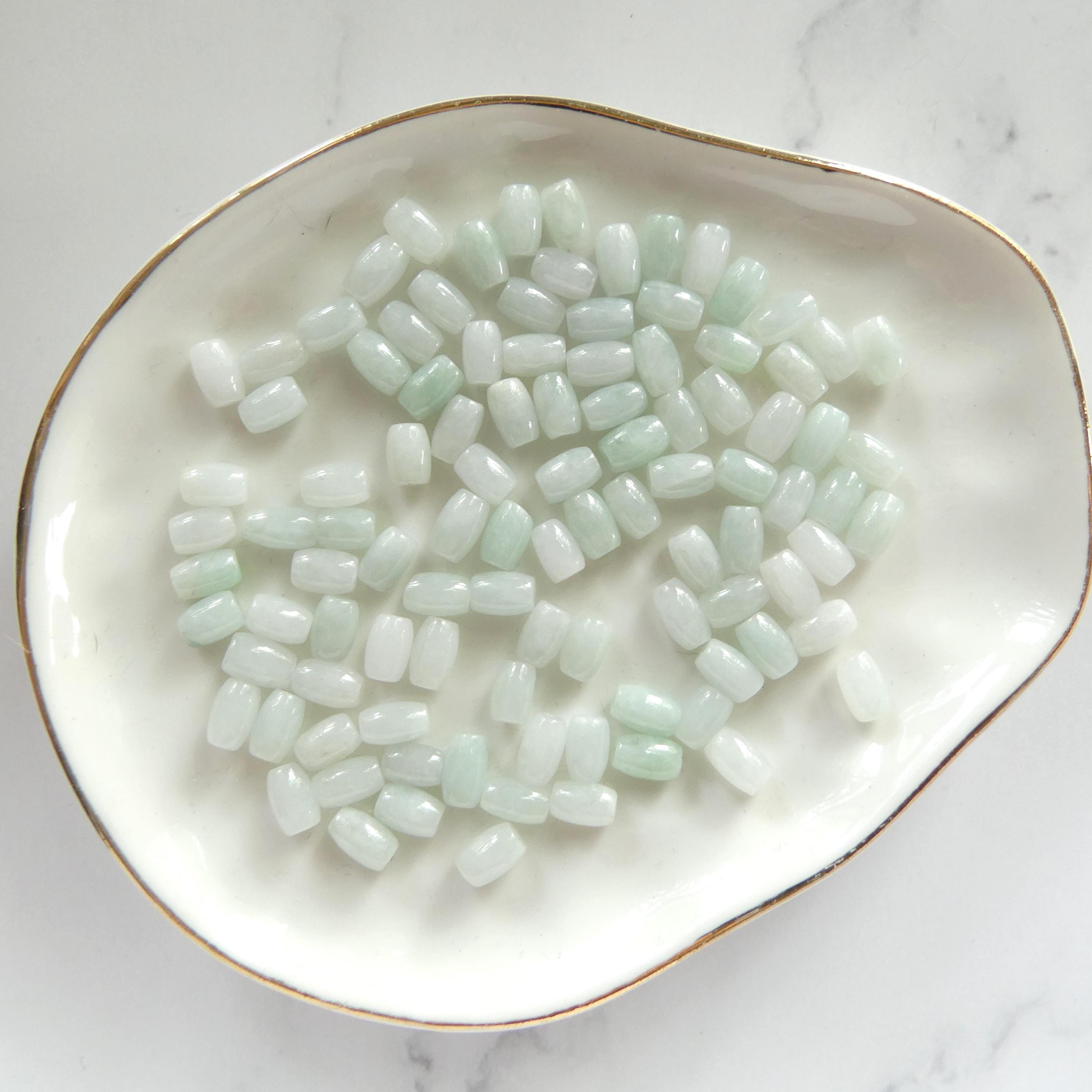 4mm AAA Burma Jade Beads 5" Burmese Jadeite Beads Oval Genuine Gemstone Beads Natural Jade Green for Jewelry Making Beading Craft Gift Beads