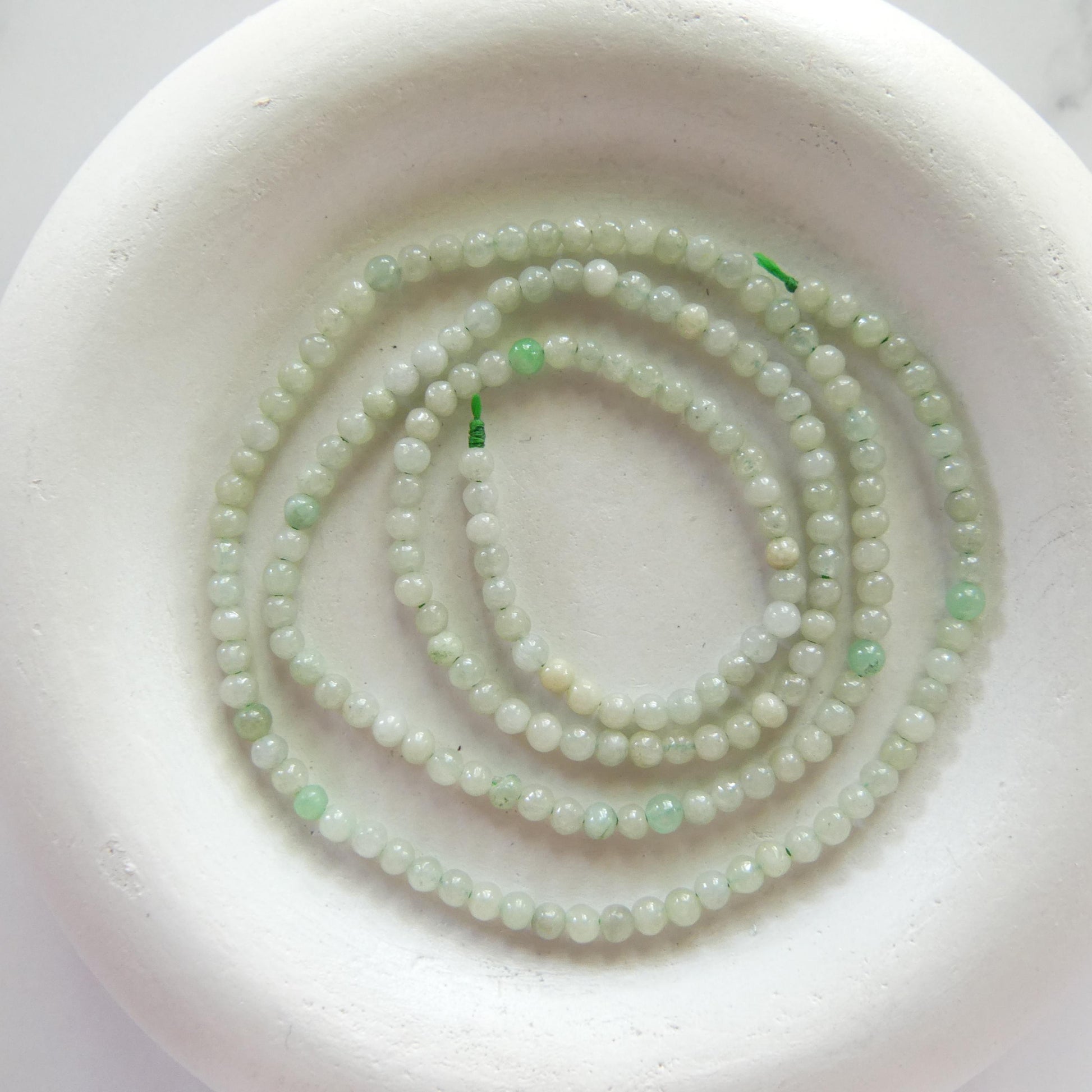 2.5mm Burma Jade Beads 15.5" Burma Jadeite Genuine Gemstone Beads Natural Jade for Jewelry Making Beading Craft Gift Beads