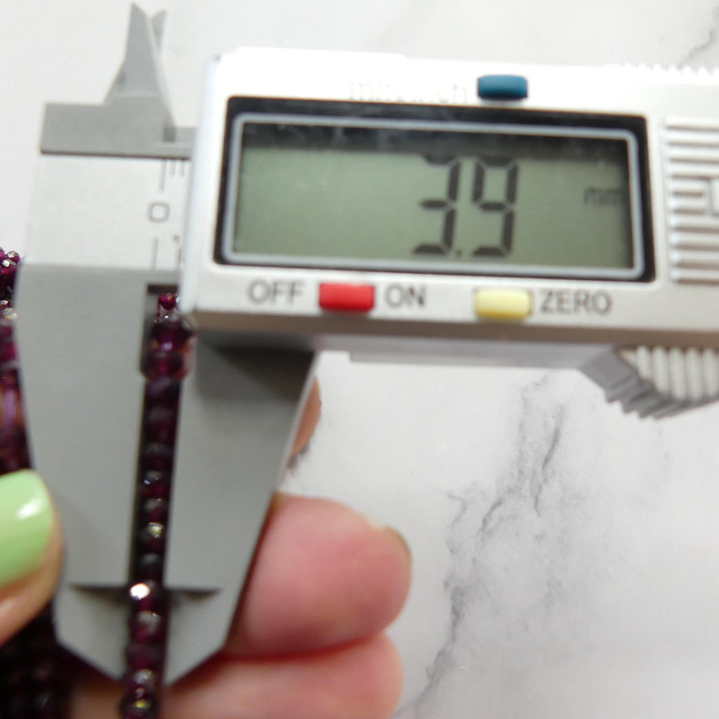 4mm AAA Rhodolite Garnet Beads Faceted Rondelle Beads 15" Natural Purple Garnet Gemstone Beads Beading Crafter Gift January Birthstone