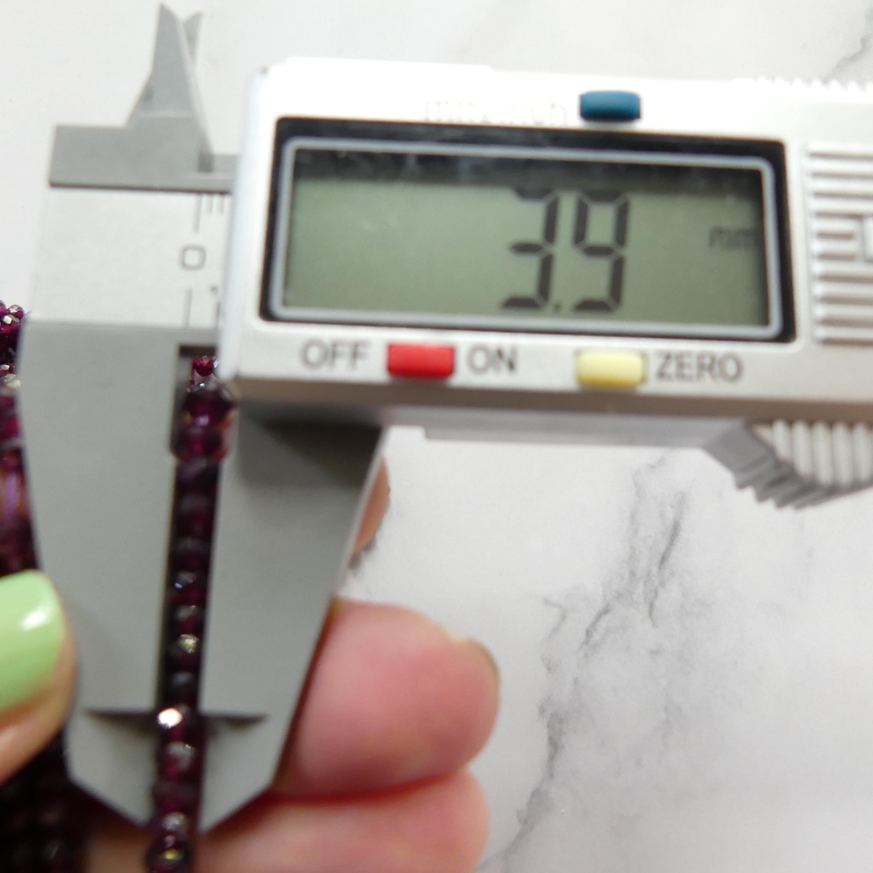 4mm AAA Rhodolite Garnet Beads Faceted Rondelle Beads 15" Natural Purple Garnet Gemstone Beads Beading Crafter Gift January Birthstone