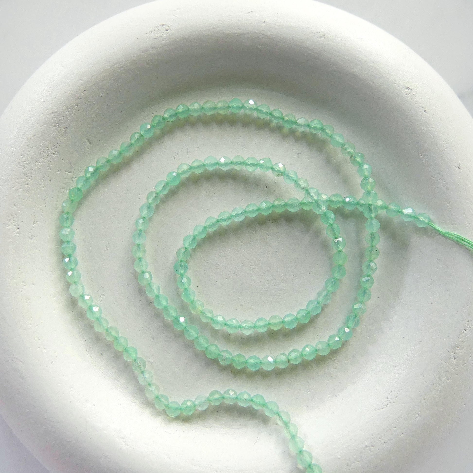2mm AAA Australian Chrysoprase Faceted Beads 13" Mint Green Genuine Gemstone Beads for Jewelry Making Beading Craft Gift Beads