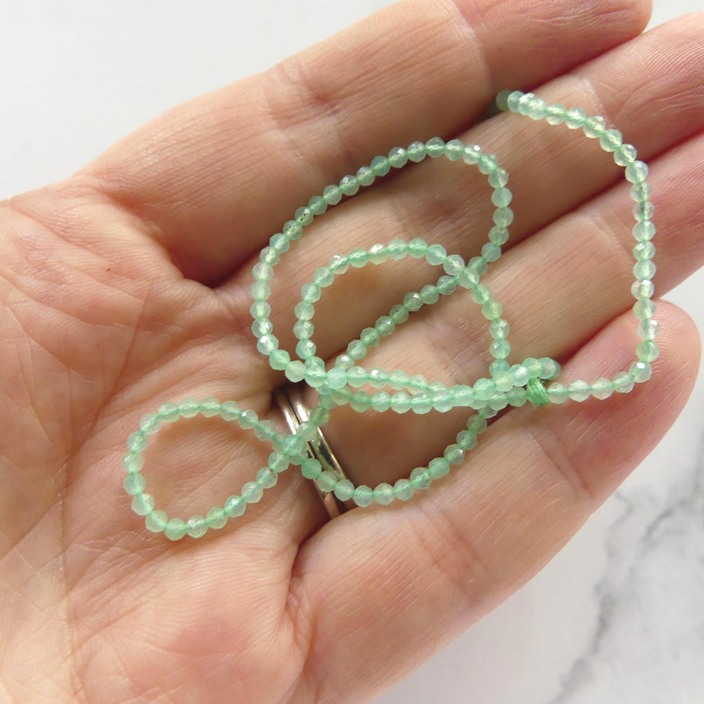 2mm AAA Australian Chrysoprase Faceted Beads 13" Mint Green Genuine Gemstone Beads for Jewelry Making Beading Craft Gift Beads