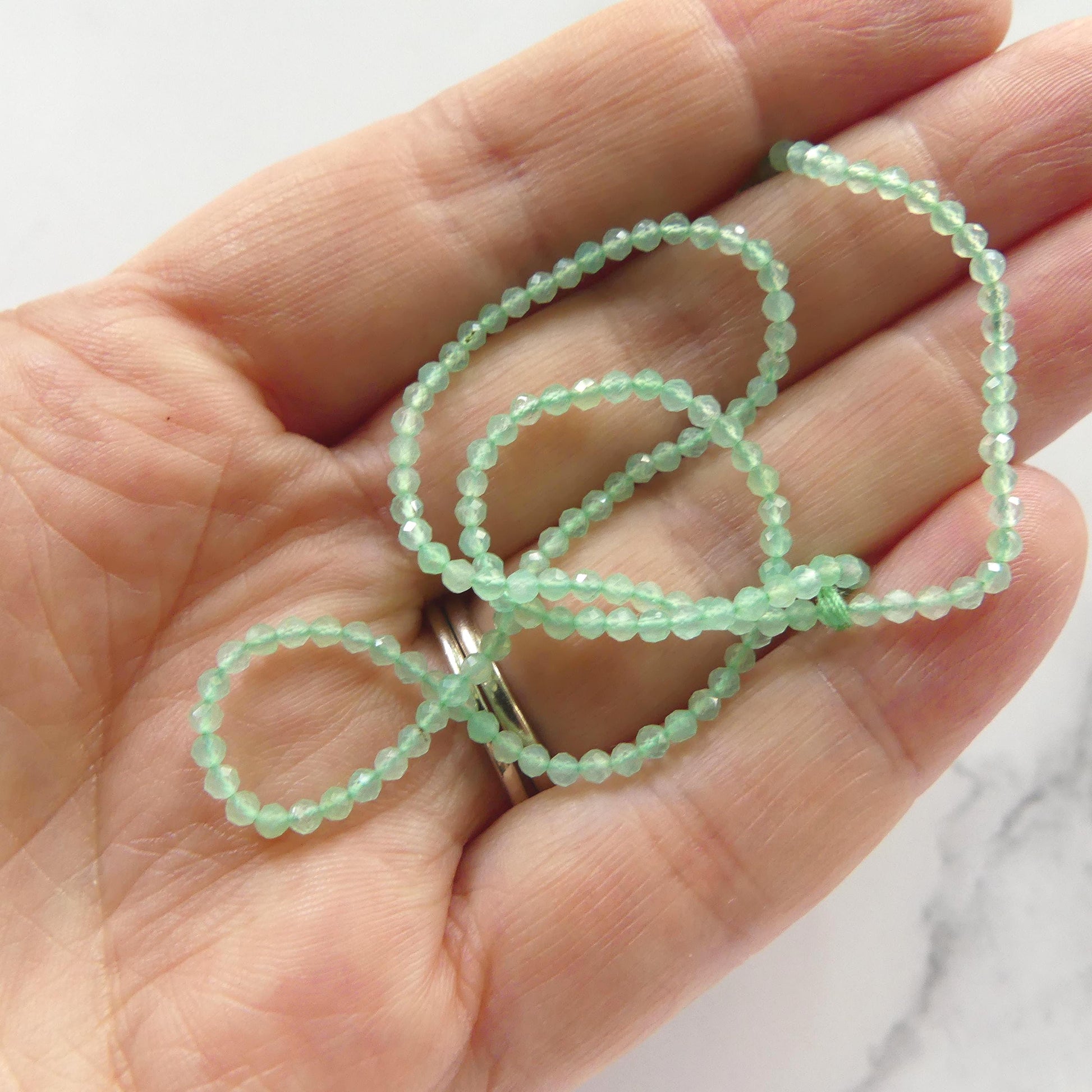 2mm AAA Australian Chrysoprase Faceted Beads 13" Mint Green Genuine Gemstone Beads for Jewelry Making Beading Craft Gift Beads