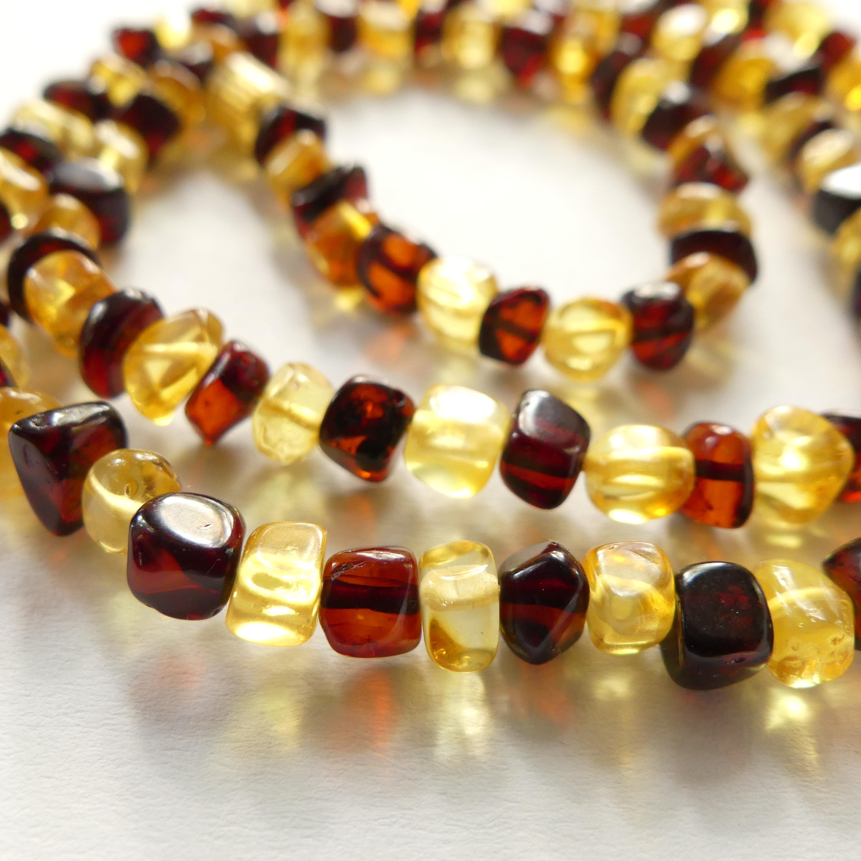 5mm Baltic Amber Beads Cube Honey Amber Beads Cognac Amber Nuggets Genuine Beads 6.5"