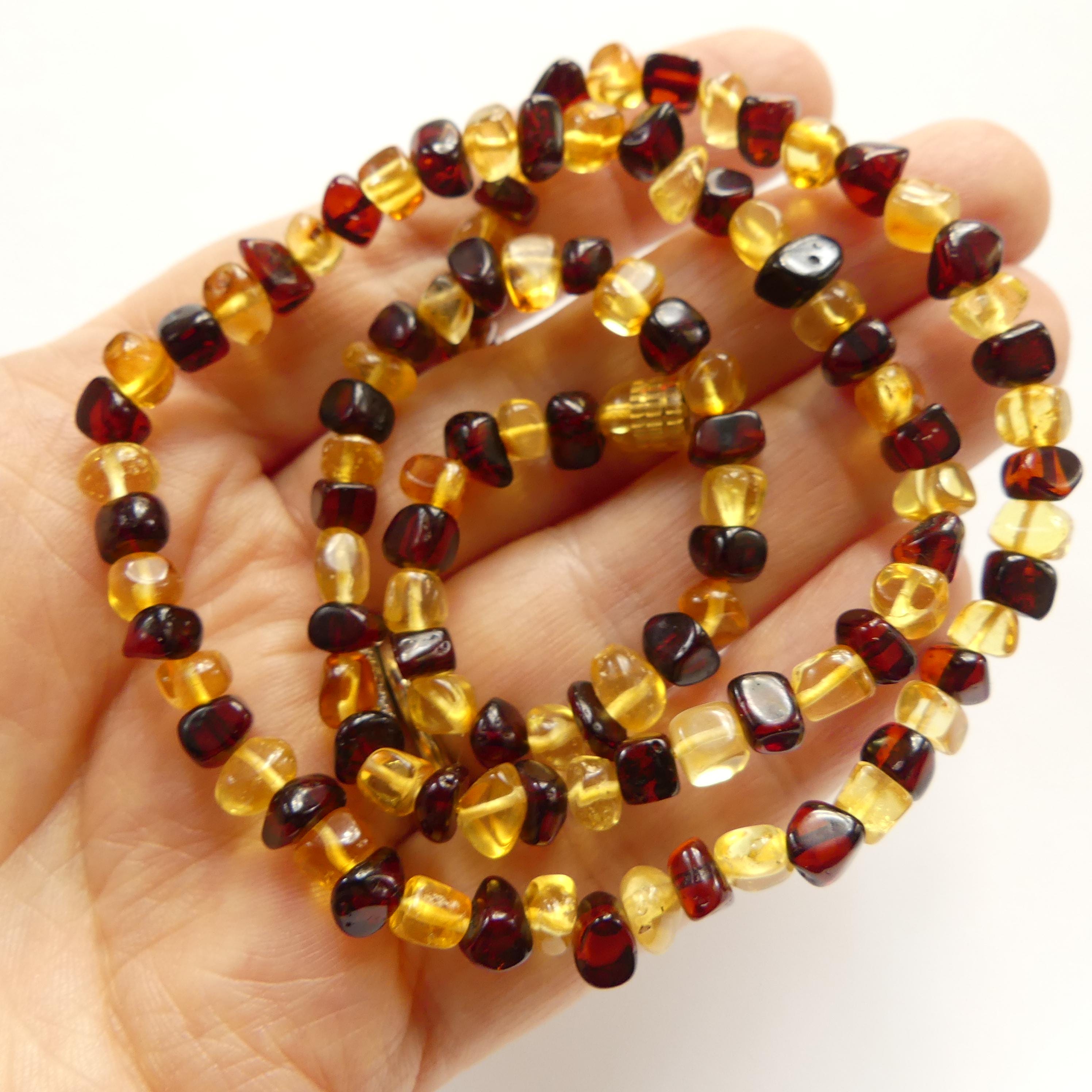 5mm Baltic Amber Beads Cube Honey Amber Beads Cognac Amber Nuggets Genuine Beads 6.5"
