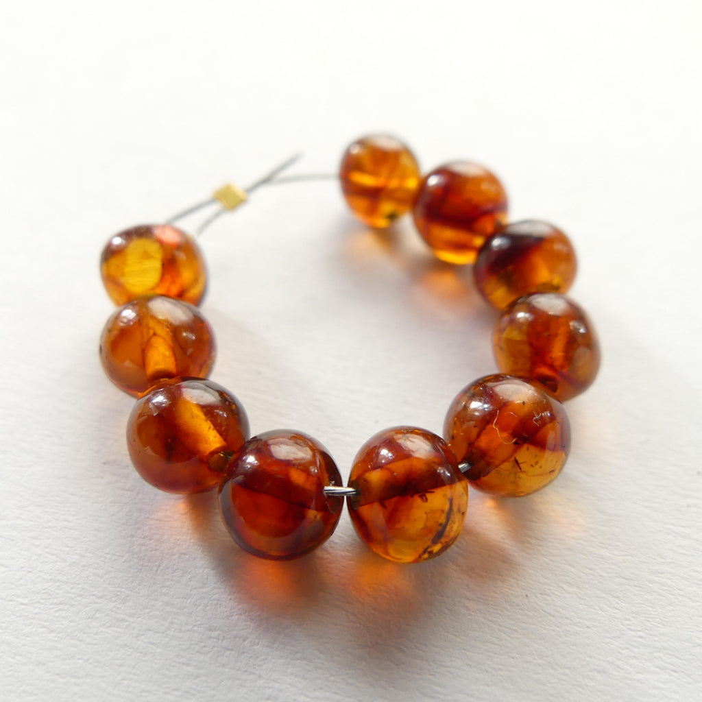 6mm Baltic Amber Beads Honey Amber Lemon Beads Cognac Amber Cherry Beads Genuine Amber 10pcs