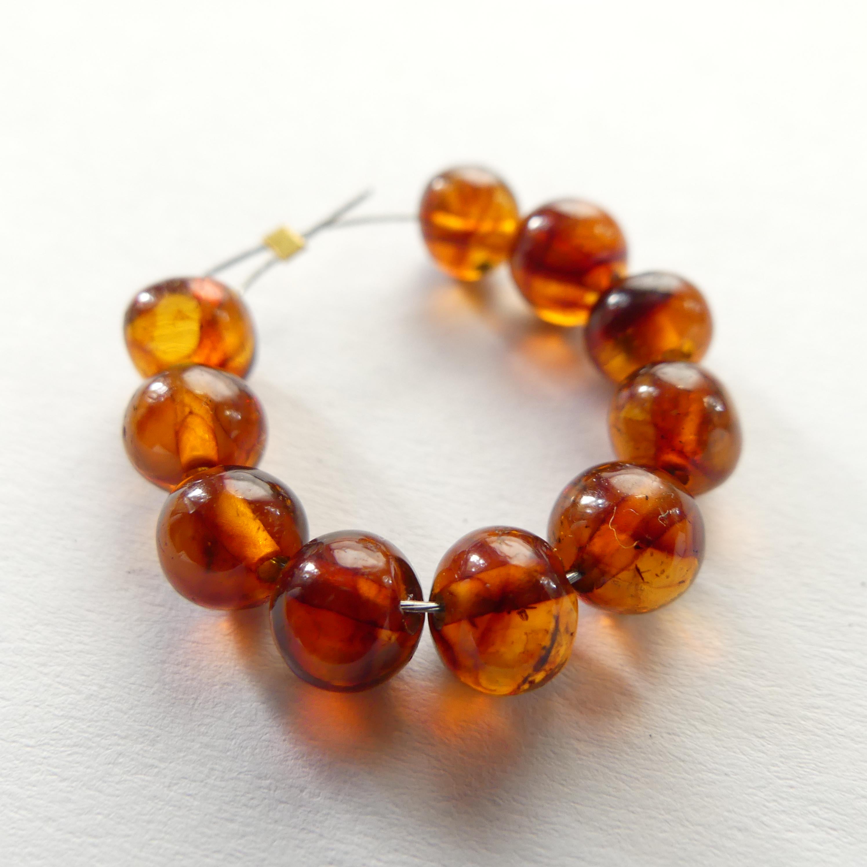 6mm Baltic Amber Beads Honey Amber Lemon Beads Cognac Amber Cherry Beads Genuine Amber 10pcs