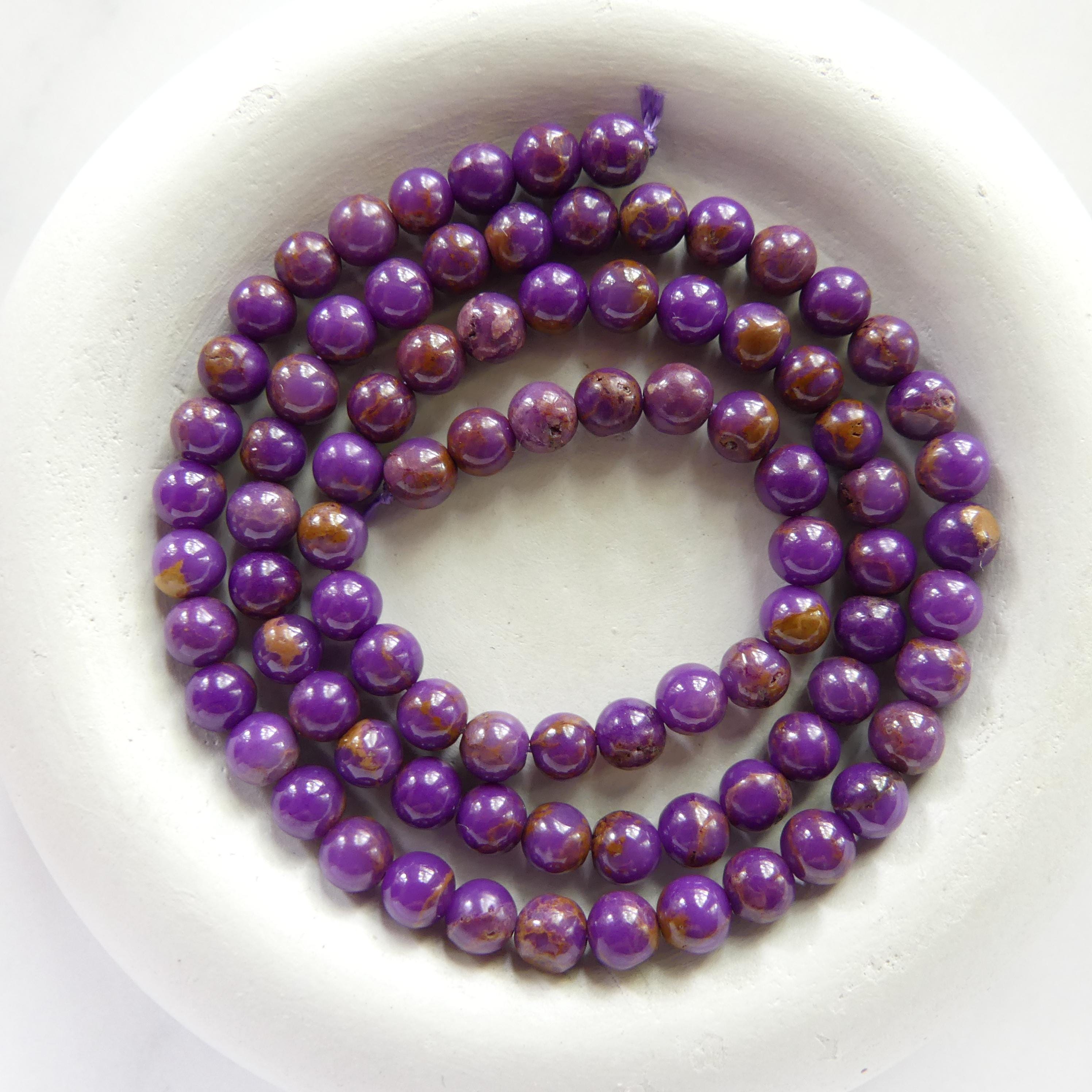 4mm 5mm Phosphosiderite Beads Smooth Phosphosiderite Small Round Beads 15" Gemstone Beads Beading Crafter Gift DIY Jewelry Making