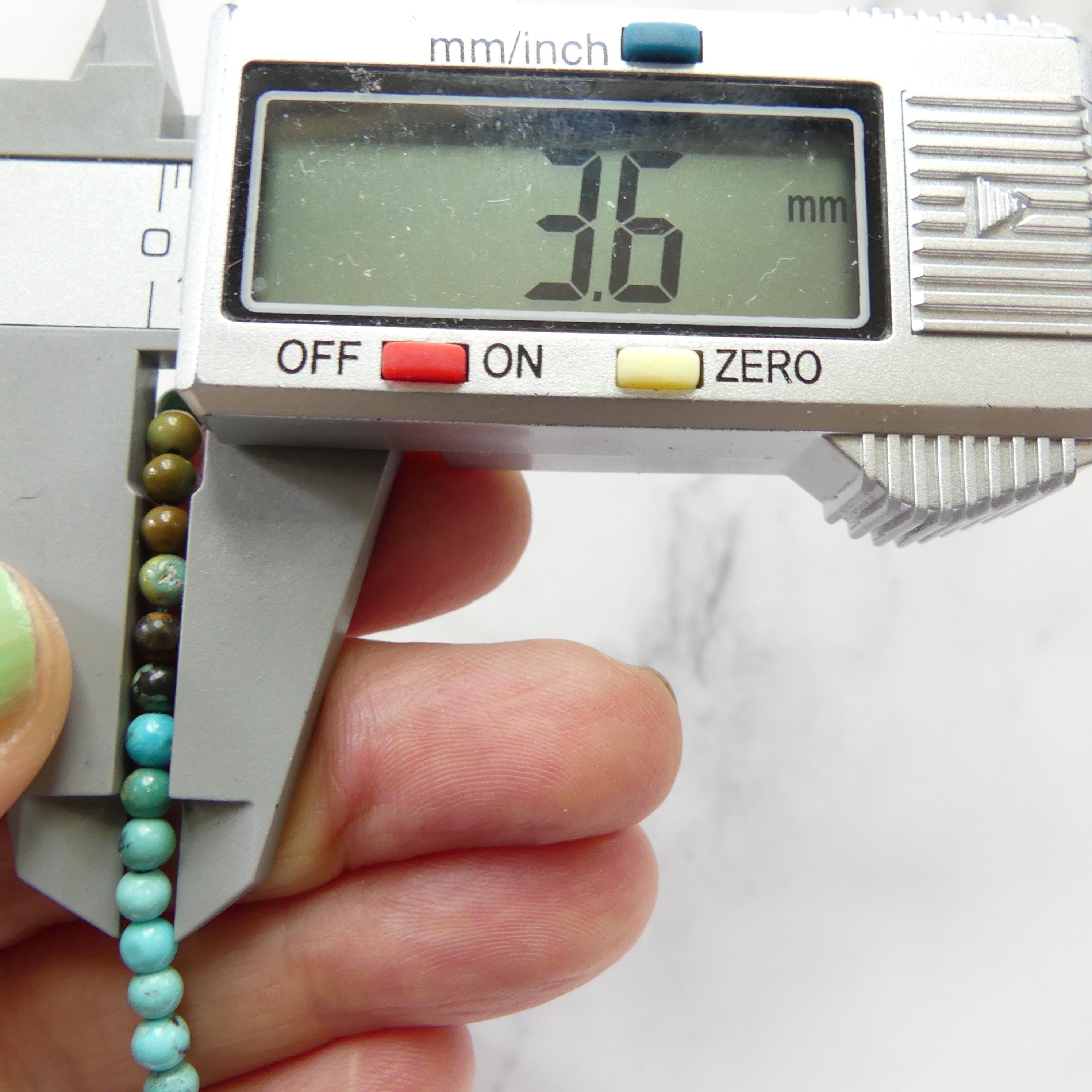 3mm Arizona Turquoise Smooth Beads 15" Blue Green Shaded Turquoise Genuine Gemstone Beads for Jewelry Making Beading Craft Gift Beads