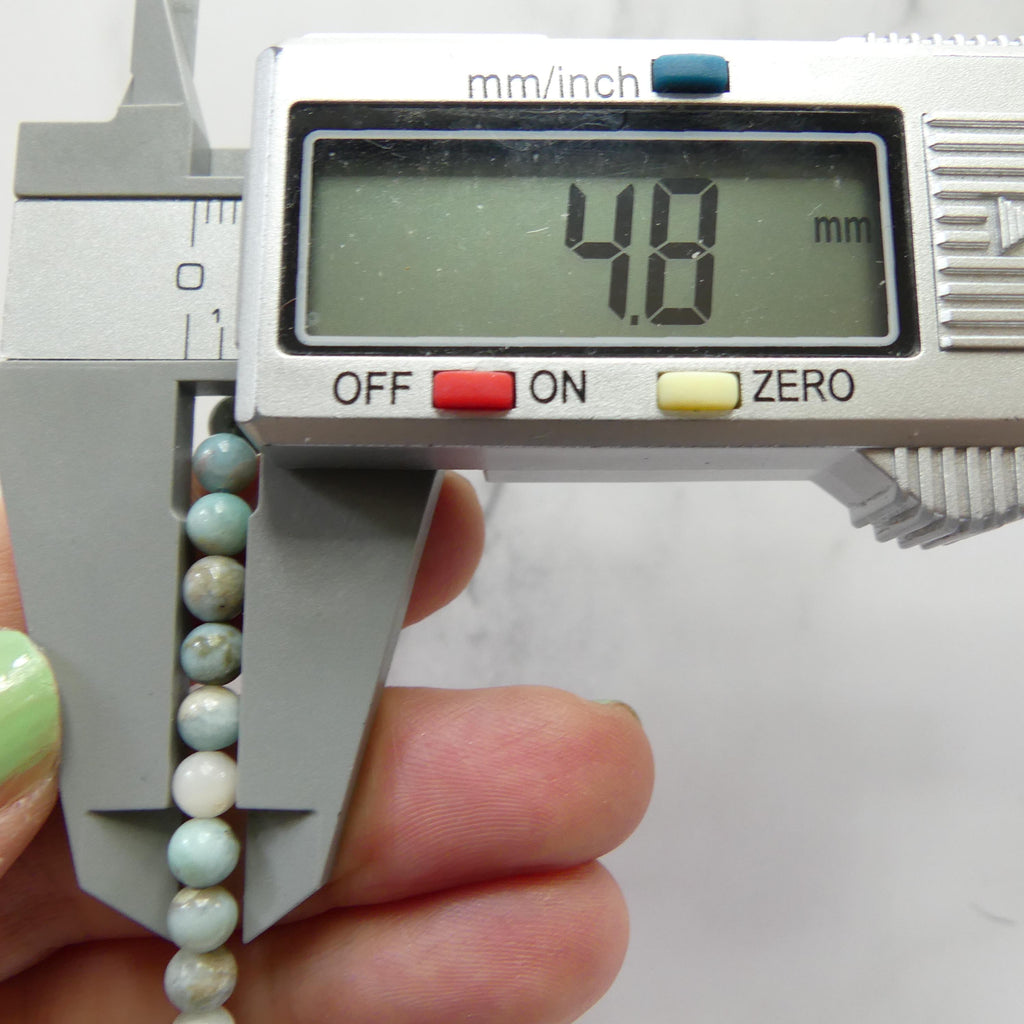 4mm 5mm Larimar Beads Smooth 15" 4mm Dominican Larimar Genuine Gemstone Beads for Jewelry Making Beading Craft Gift Beads