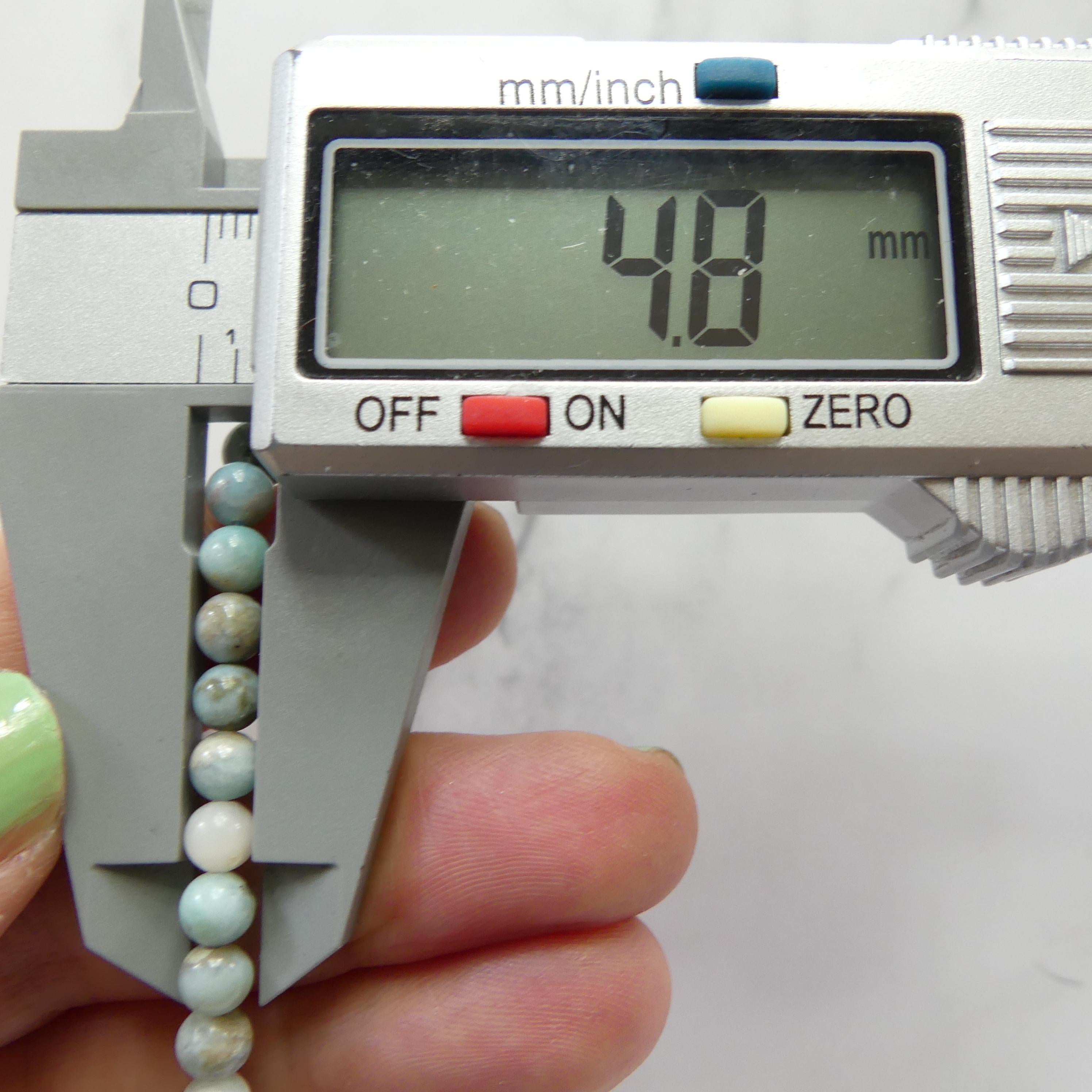 4mm 5mm Larimar Beads Smooth 15" 4mm Dominican Larimar Genuine Gemstone Beads for Jewelry Making Beading Craft Gift Beads
