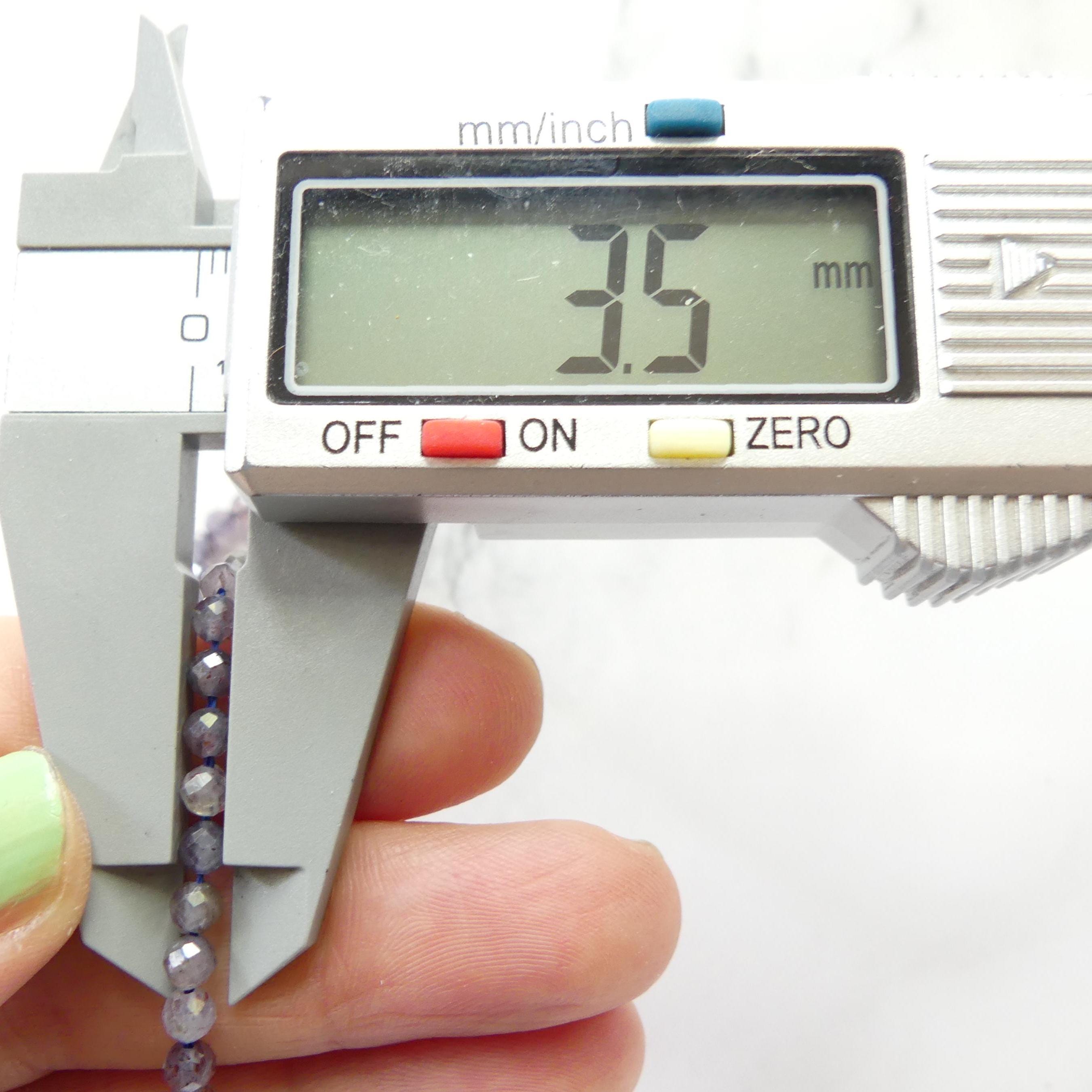 3.5mm Rare Sunstone in Iolite Micro Faceted Beads Genuine Beads 15" Sparkly Gemstone Beads Beading Crafter Gift