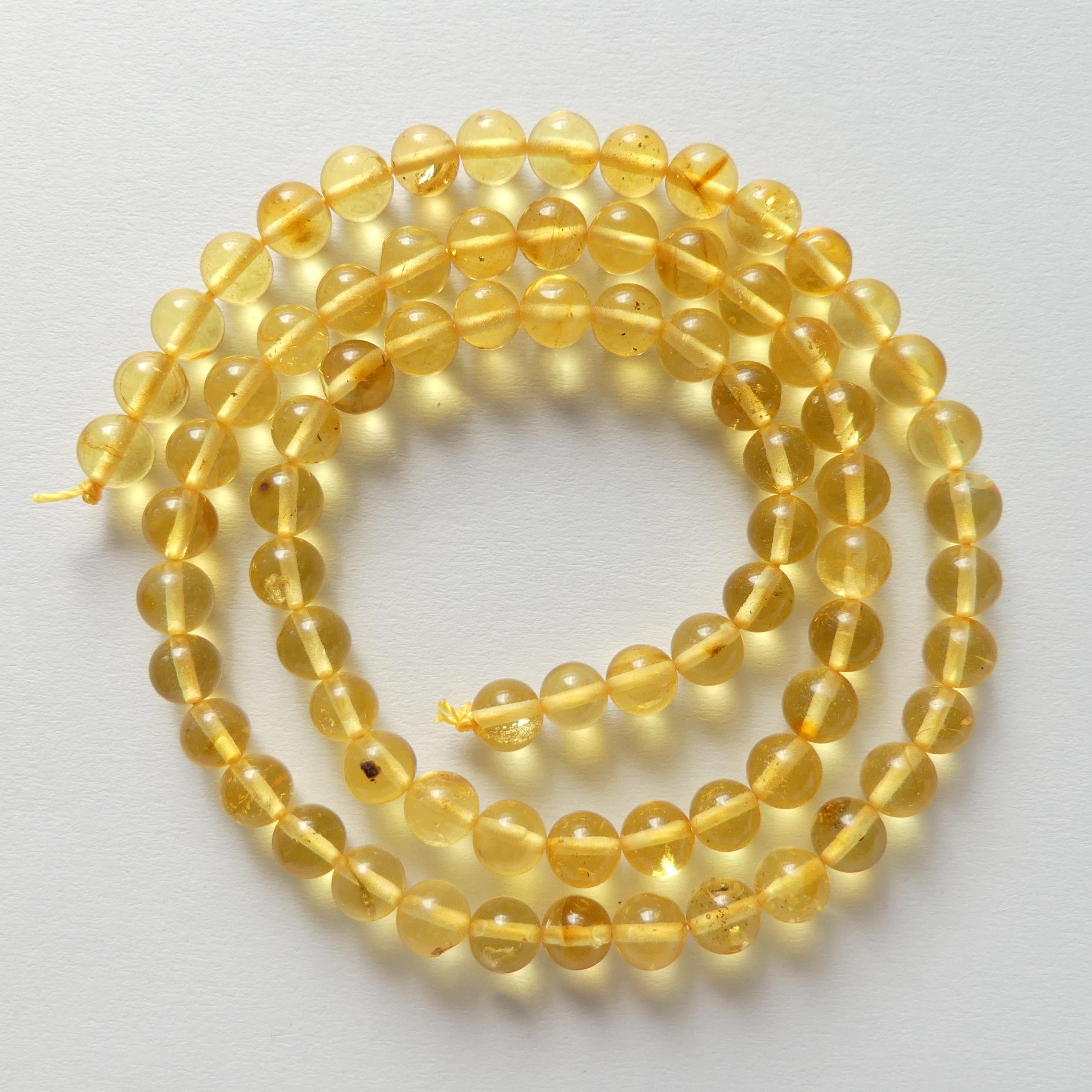 5mm Baltic Amber Beads Honey Amber Beads 16' Amber Golden Genuine Beads