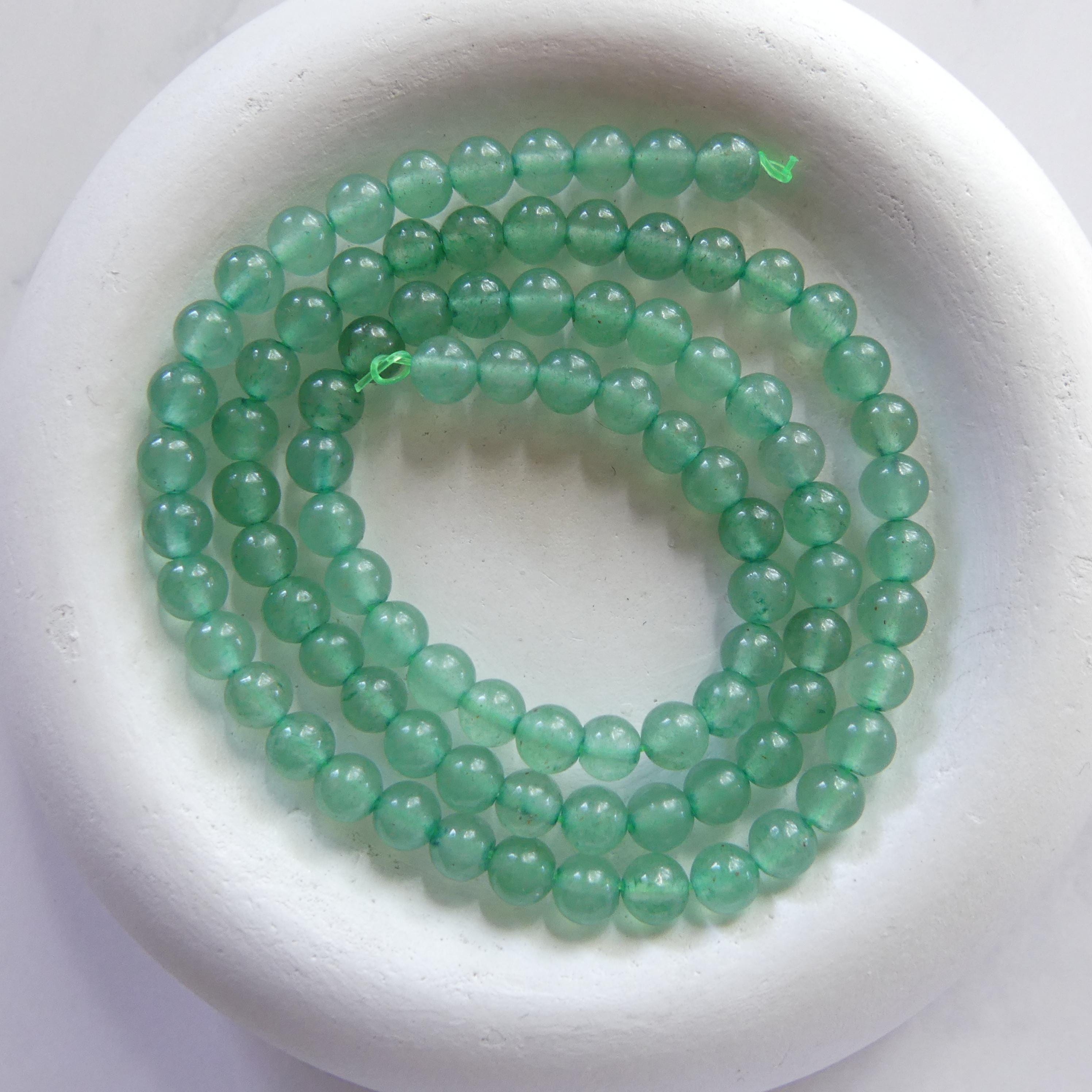 4mm AAA Green Aventurine Smooth Beads 15" Green Natural Aventurine Gemstone Beads Beading Crafter Gift DIY jewelry