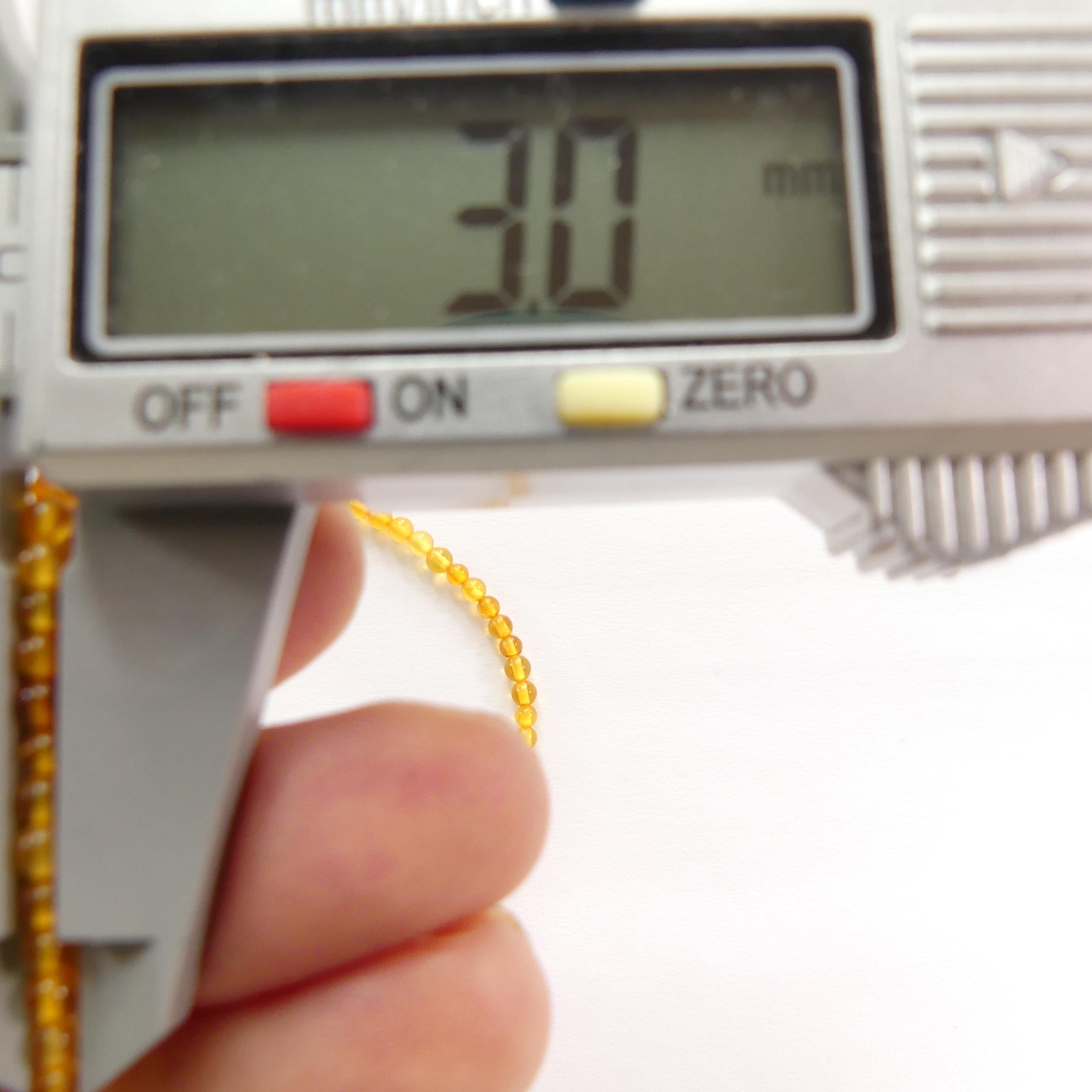 3mm Baltic Amber Beads Honey Amber Beads 16' Lemon Amber Golden Genuine Beads