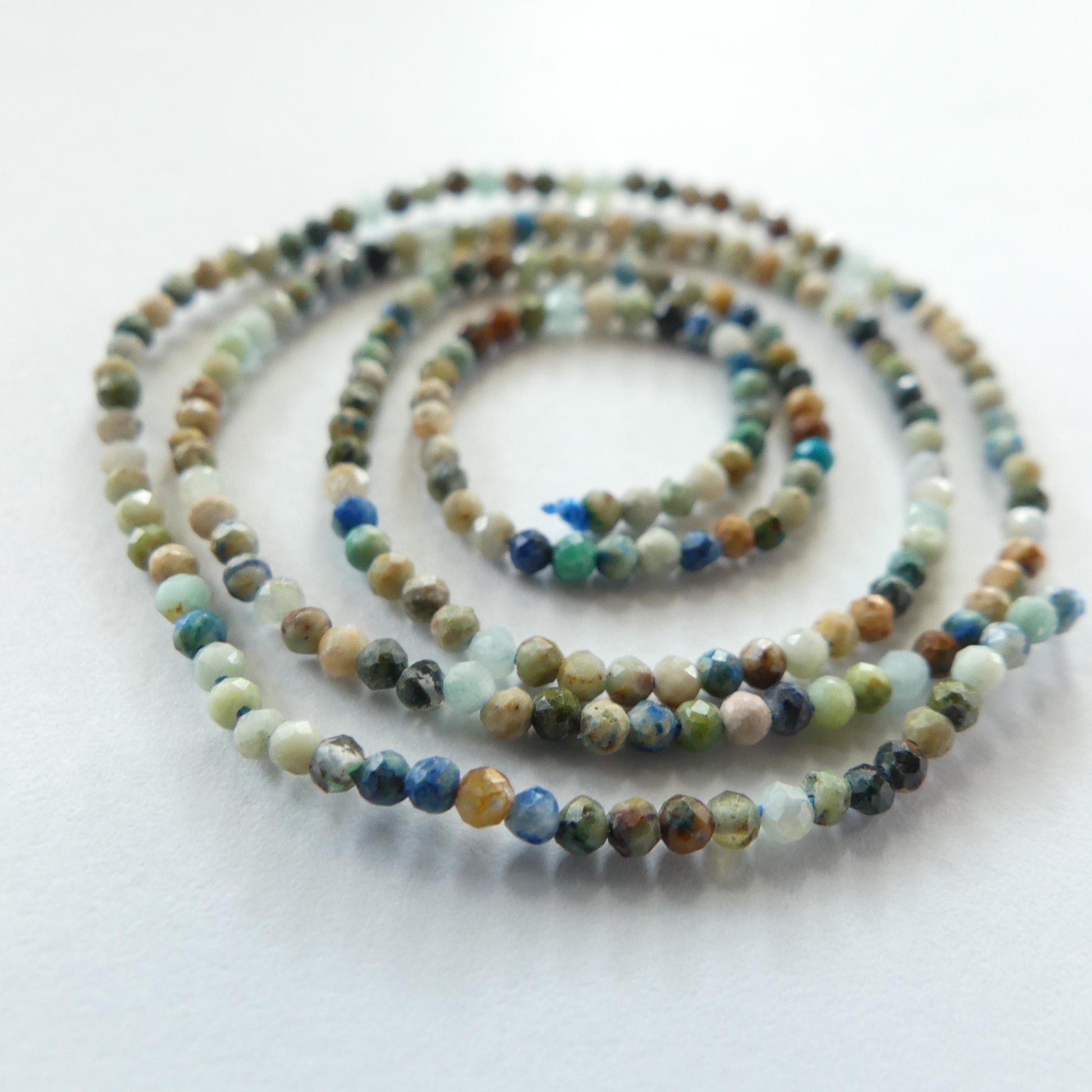 2mm Azurite Beads Micro Faceted 15" Real Azurite Gemstone Beads Beading Crafter Gift DIY Jewelry making