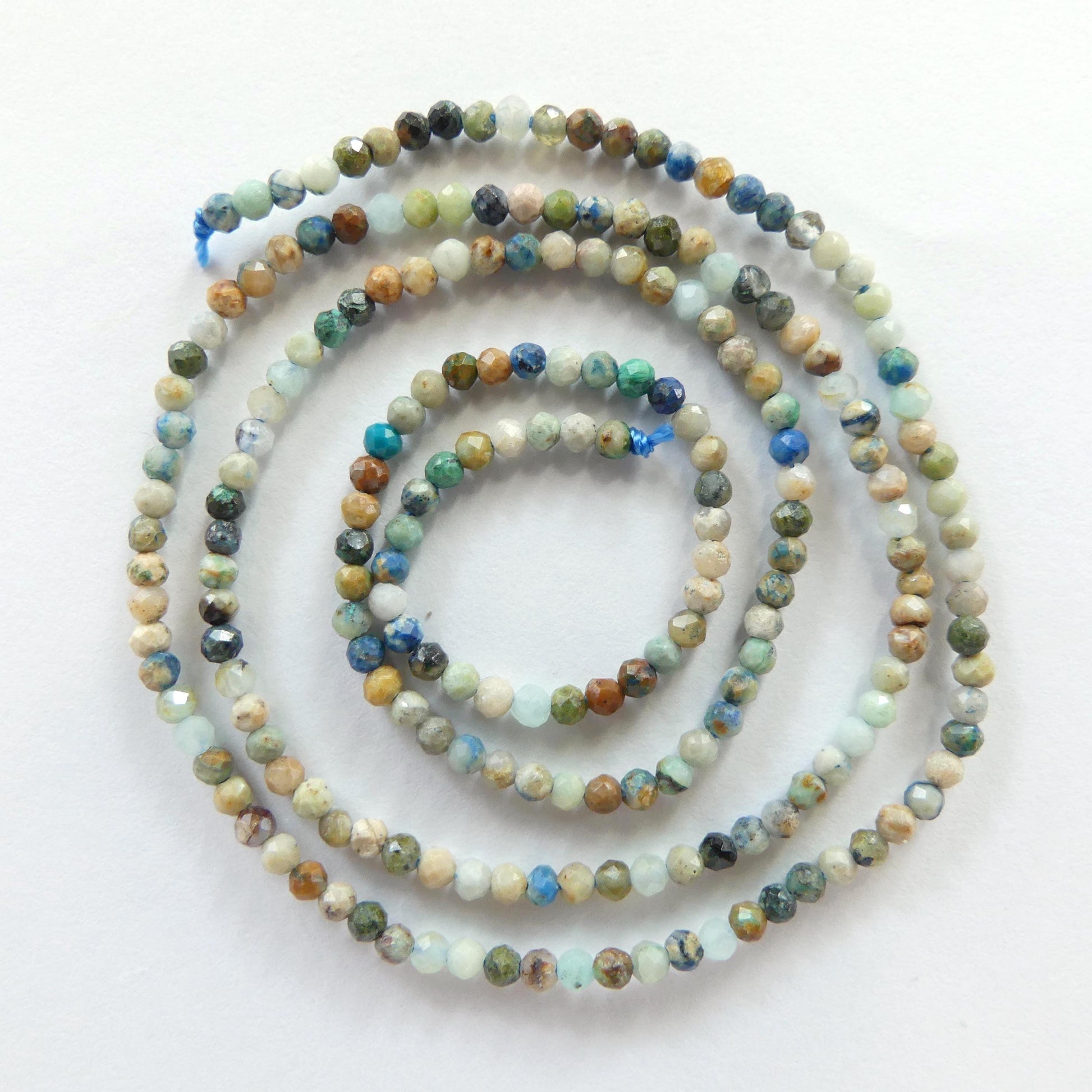 2mm Azurite Beads Micro Faceted 15" Real Azurite Gemstone Beads Beading Crafter Gift DIY Jewelry making