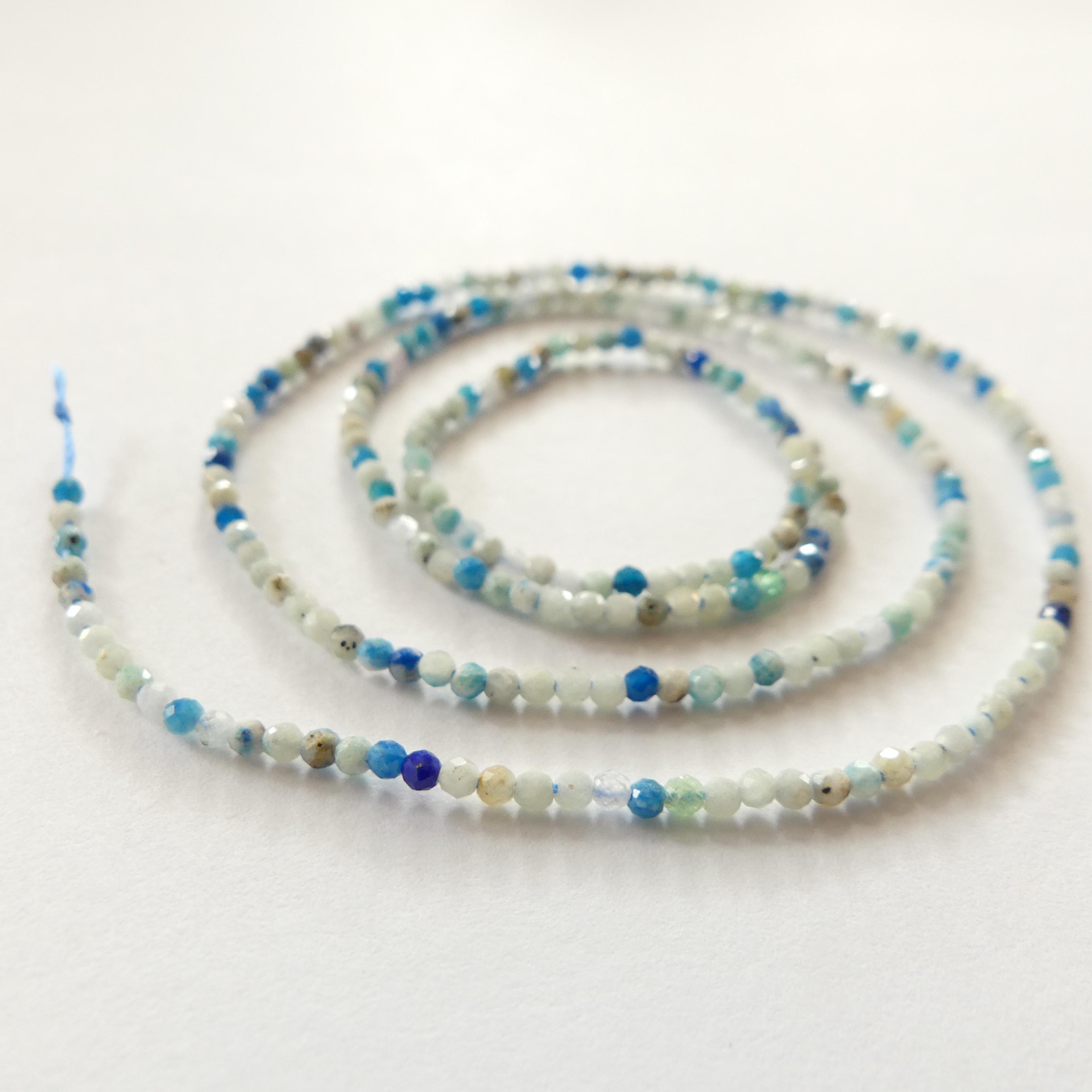 1.9mm Hauynite Beads Micro Faceted 15" AAA Hauyne Gemstone Beads Beading Crafter Gift DIY Jewelry making