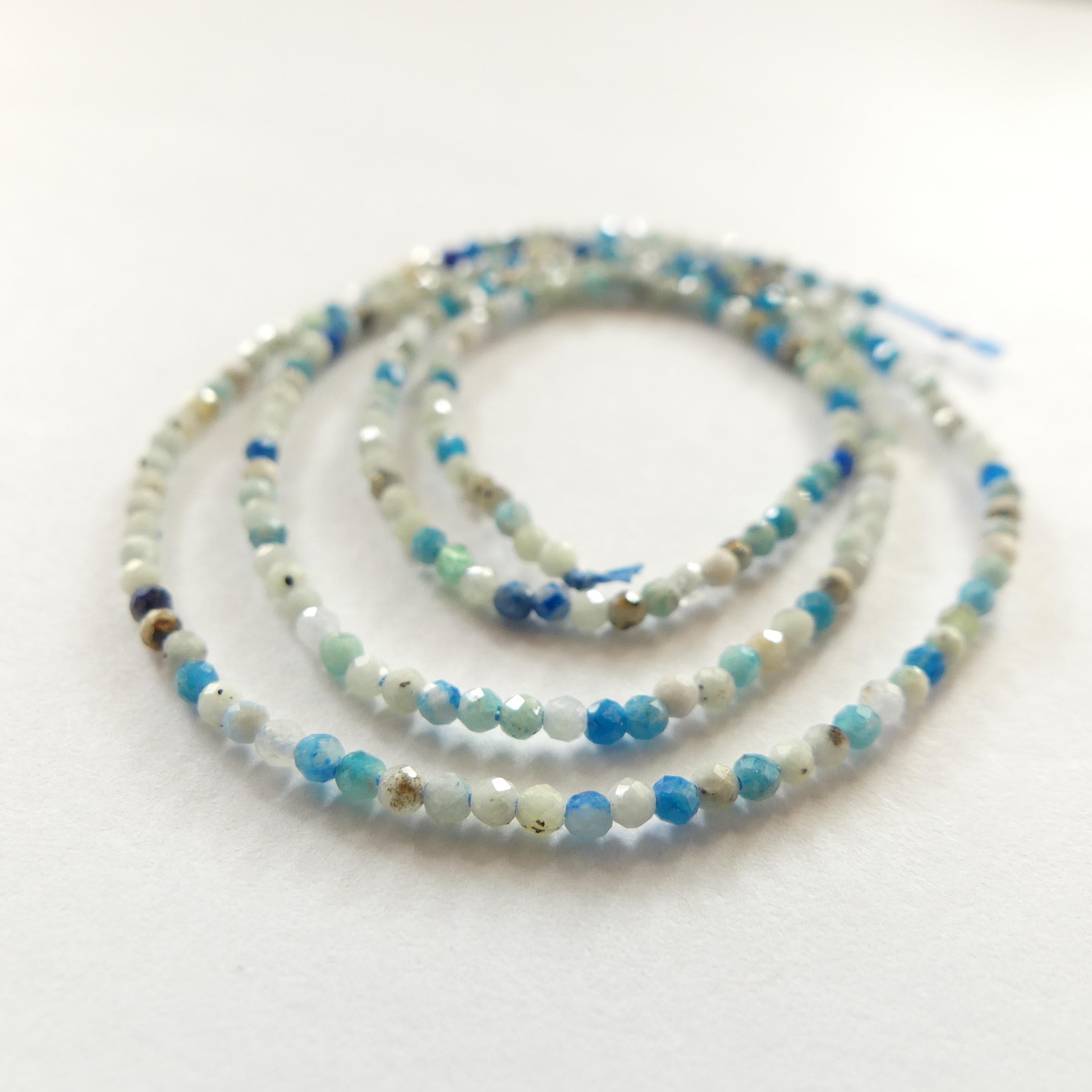 1.9mm Hauynite Beads Micro Faceted 15" AAA Hauyne Gemstone Beads Beading Crafter Gift DIY Jewelry making
