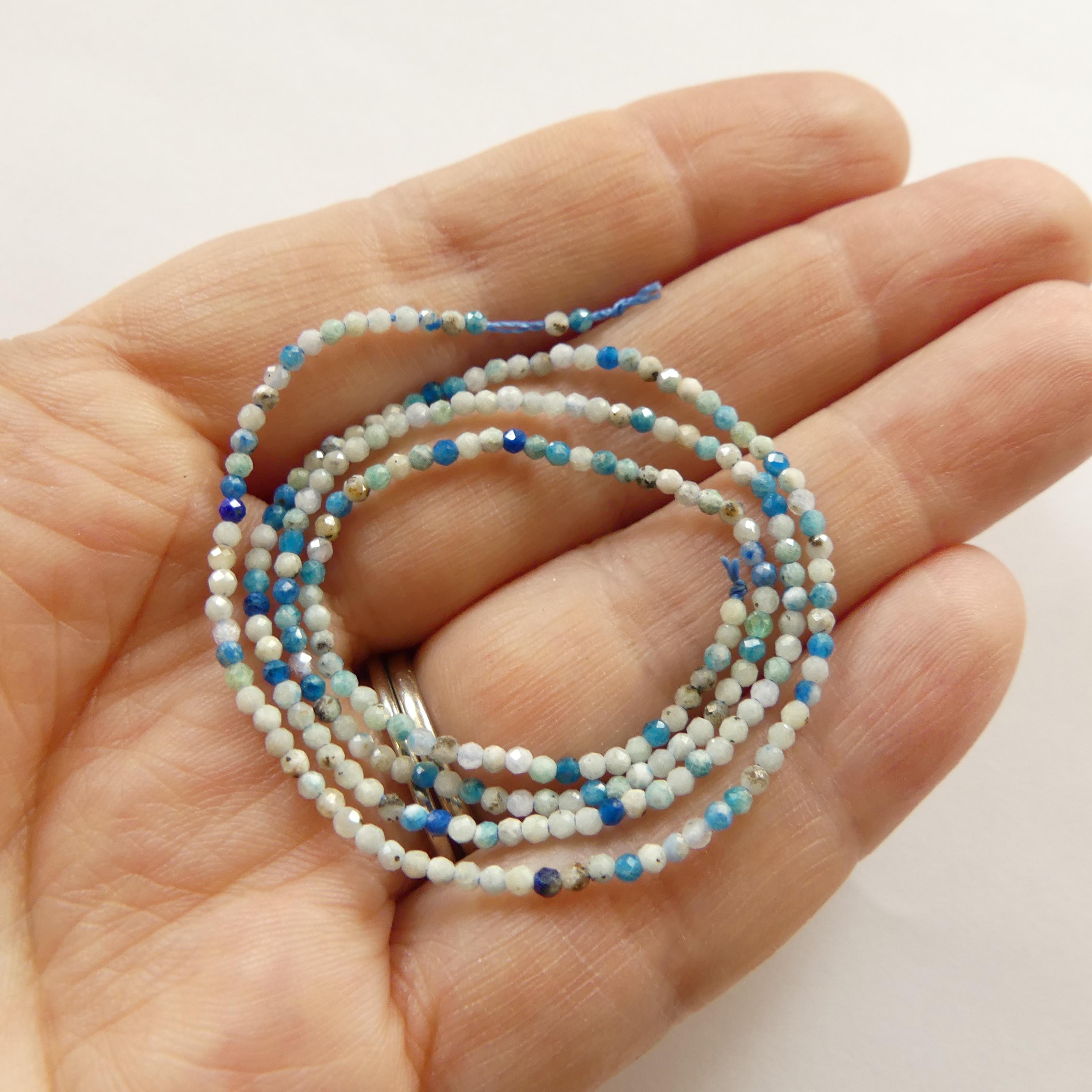 1.9mm Hauynite Beads Micro Faceted 15" AAA Hauyne Gemstone Beads Beading Crafter Gift DIY Jewelry making
